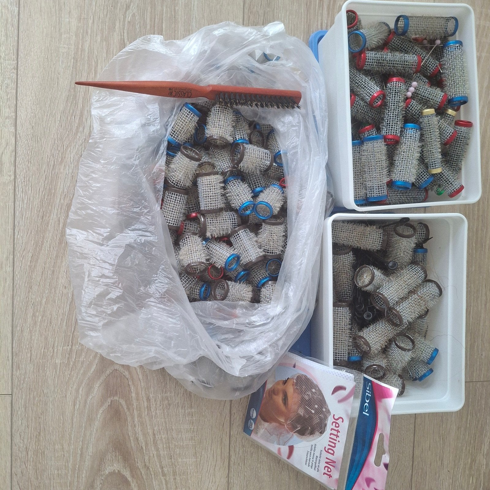 Grote partij haarrollers en permanentwikkels, Sieraden, Tassen en Uiterlijk, Uiterlijk | Haarverzorging, Gebruikt, Overige typen
