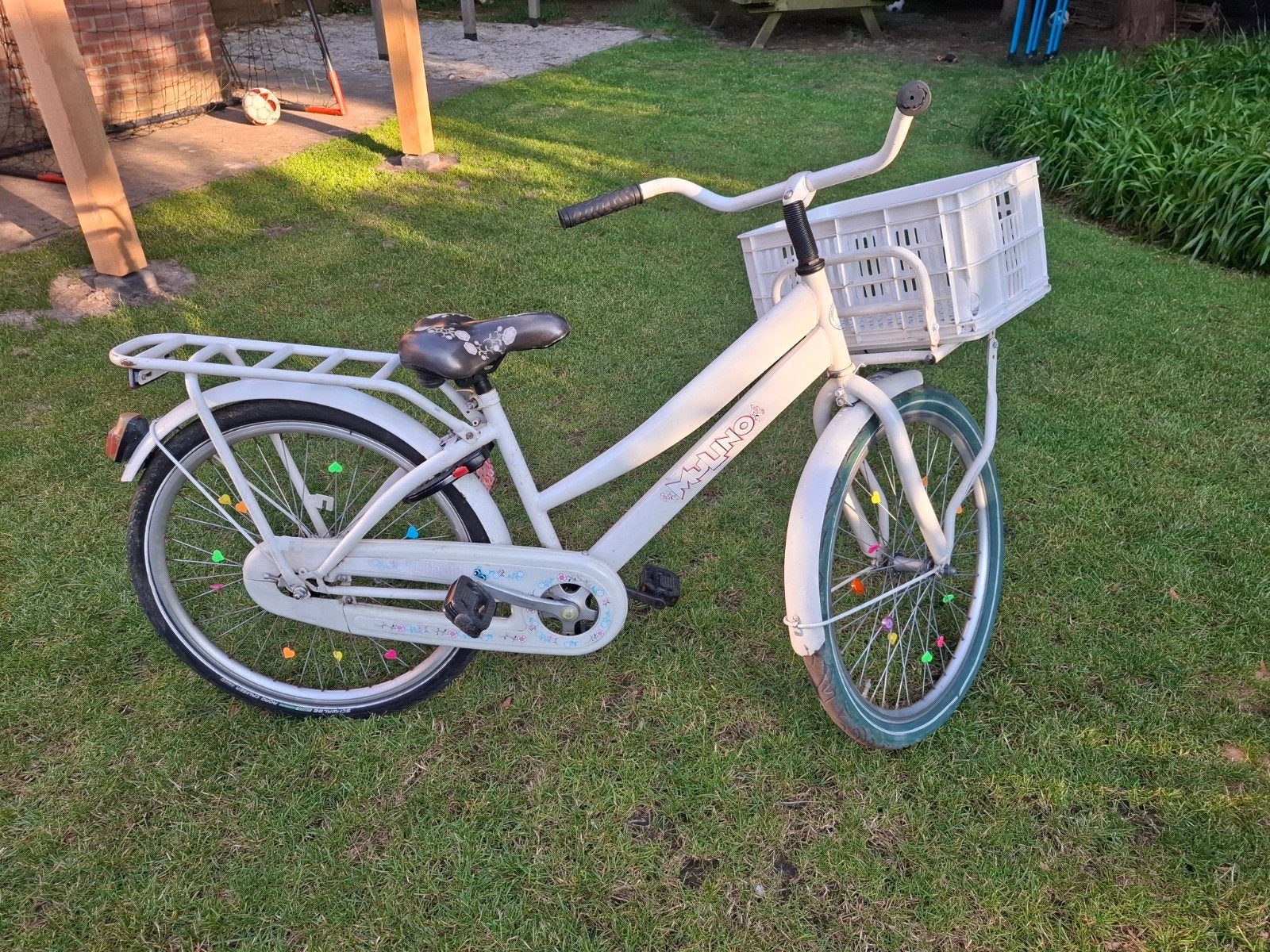 Mulino kinderfiets 24 inch met mand, Ophalen of Verzenden, Gebruikt, 20 inch of meer