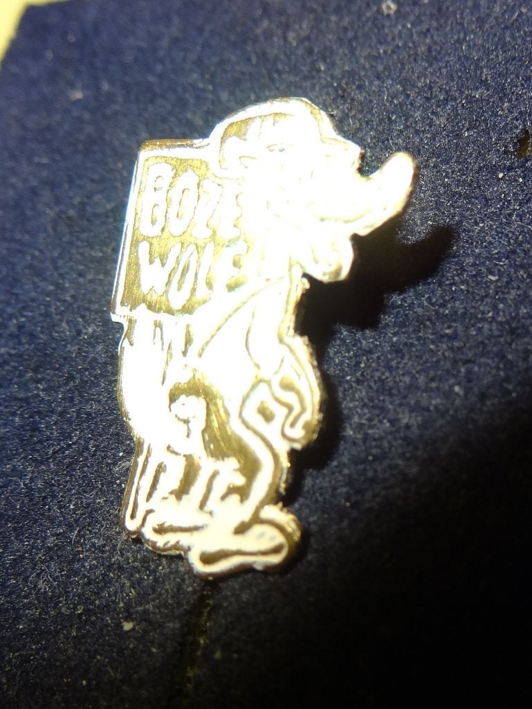 Boze Wolf Wit Speldje, Ophalen of Verzenden, Gebruikt, Overige onderwerpen, Speldje of Pin