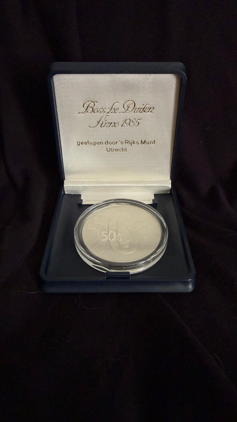 Zilveren 50 Gulden Munt, 25 gram s925 met doosje, Postzegels en Munten, Koningin Beatrix, Zilver, Ophalen of Verzenden, Losse munt