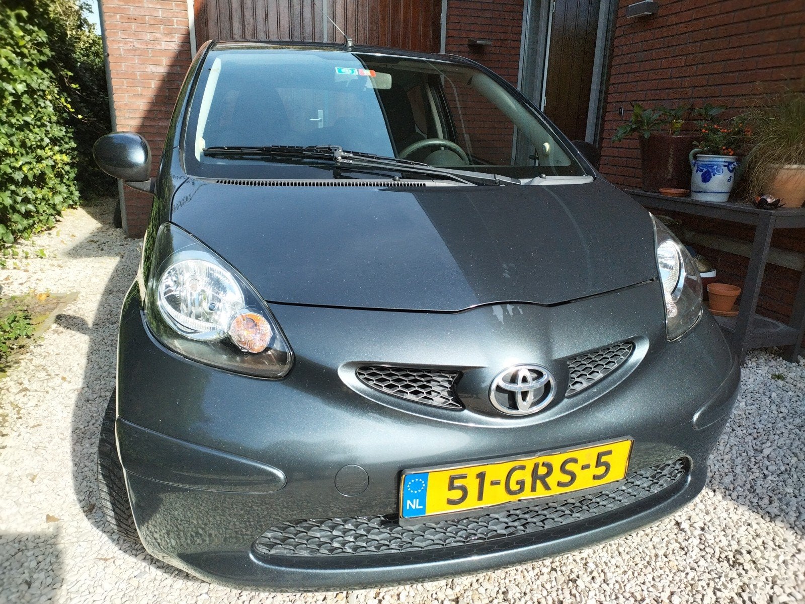Toyota Aygo 1.0 12V  2008 Grijs ZUINIG!, Voorwielaandrijving, 4 stoelen, 68 pk, Origineel Nederlands