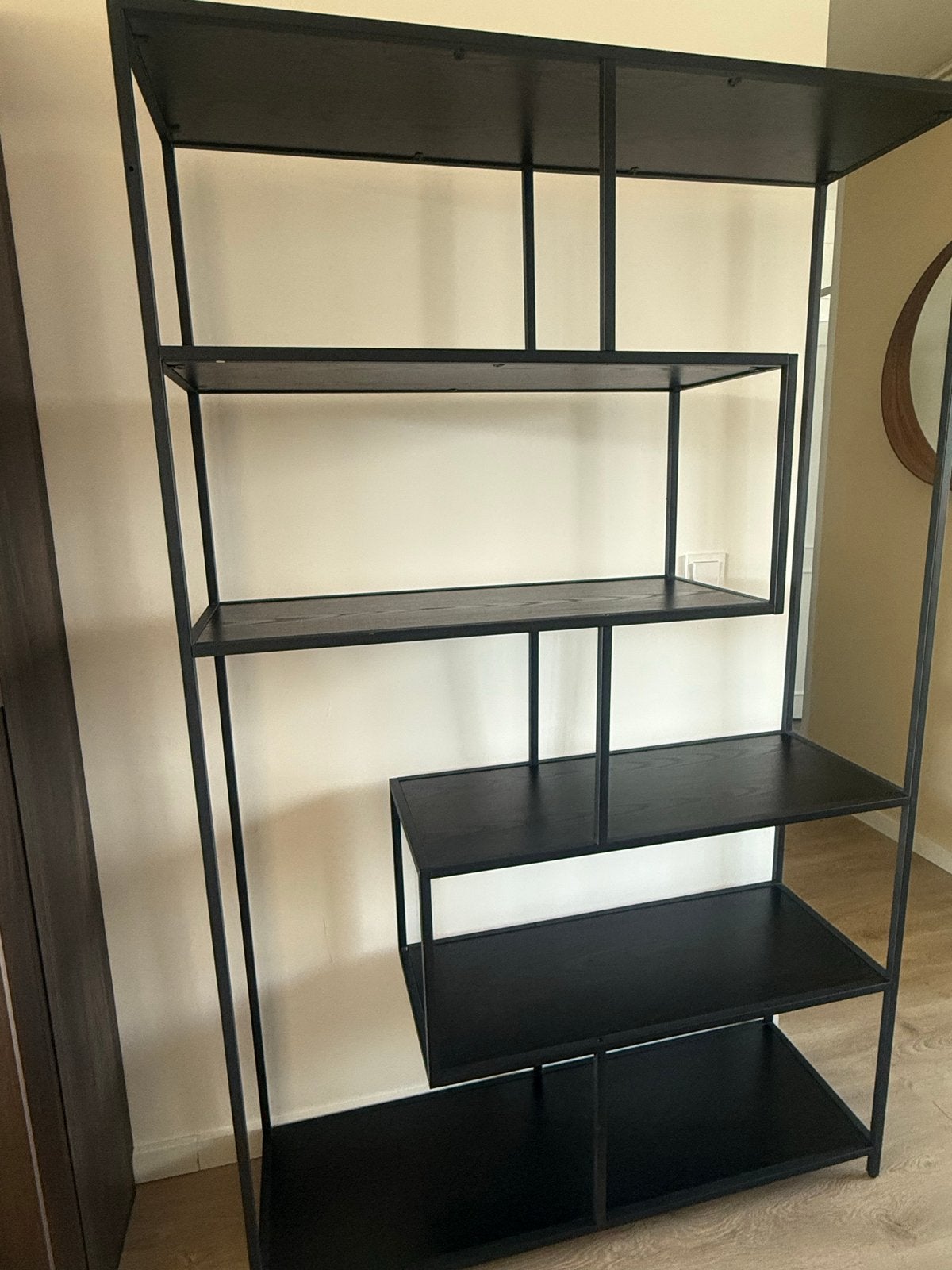Vakkenkast / stellingkast zwart Jaxx, Ophalen, 100 tot 150 cm, Zo goed als nieuw, Metaal
