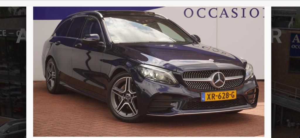 Mercedes-Benz C-Klasse C200 184pk 9G-TRONIC 2019 Blauw, Auto's, Mercedes-Benz, 1800 kg, Zwart, 4 cilinders, Blauw