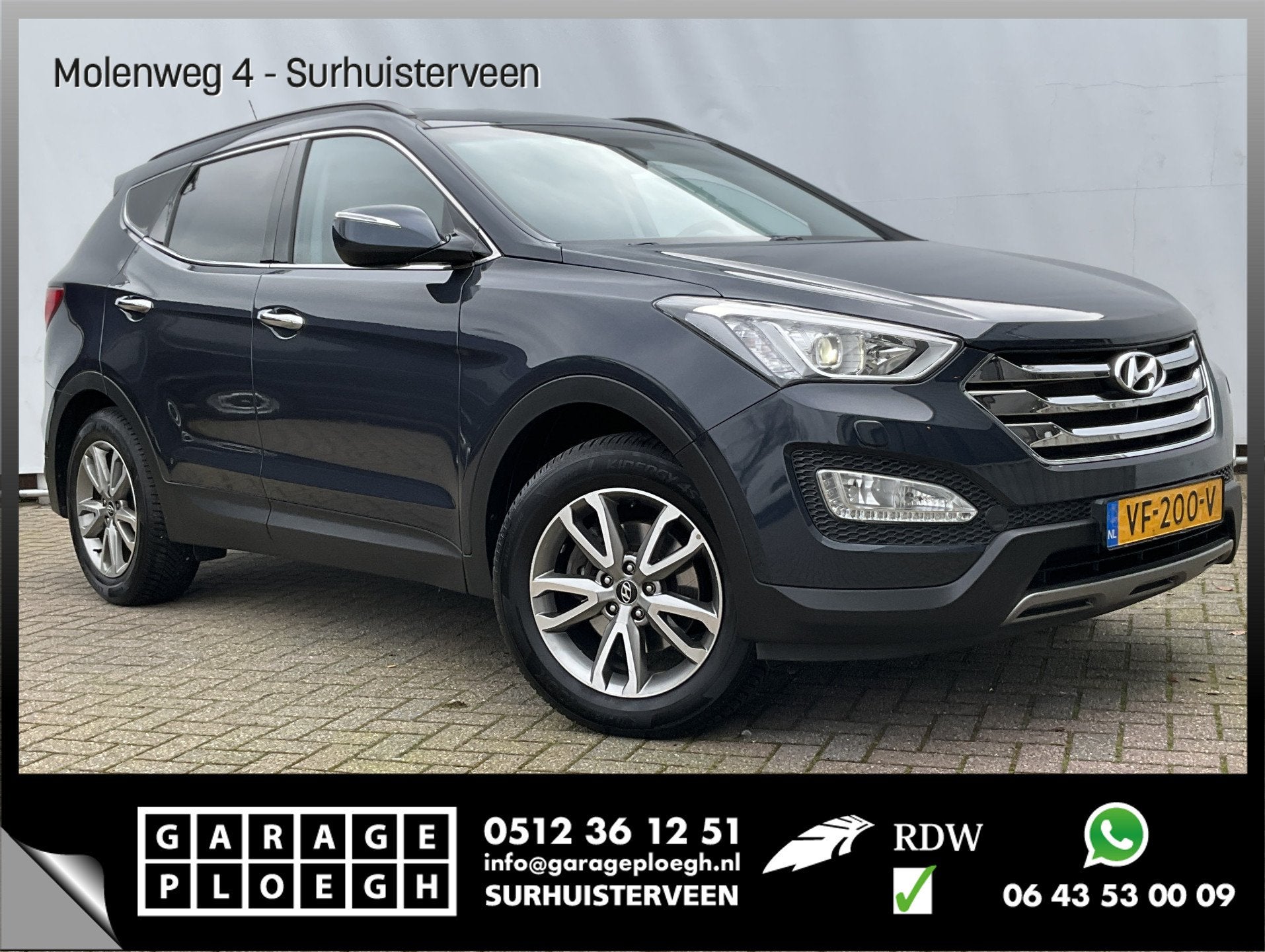 Hyundai Santa Fe 2.4 GDI 192pk 56dkm+NAP btwVRIJ VAN Navi/Ca, Euro 5, Gebruikt, 2359 cc, Bedrijf