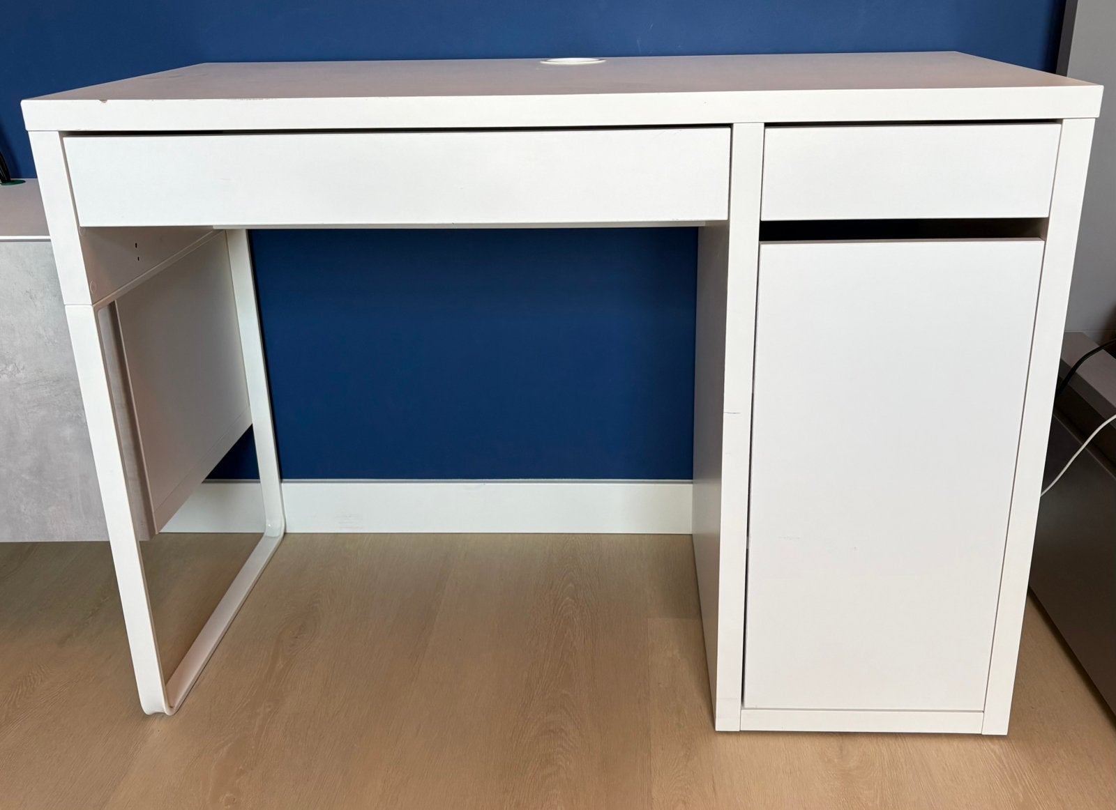 IKEA MICKE bureau wit, 105x50x75, Ophalen, Overige typen, 105 cm, Gebruikt