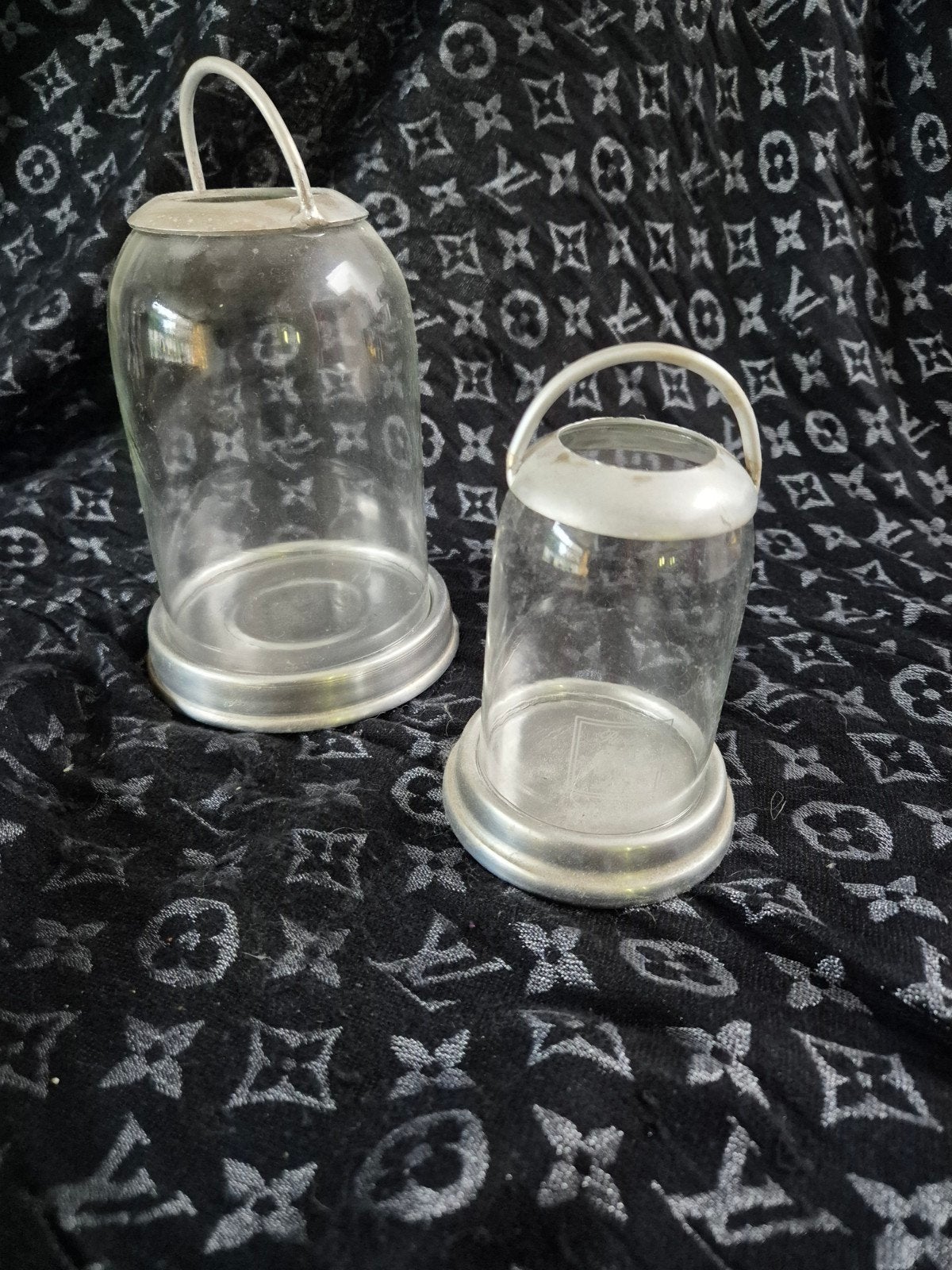 Riviera Maison Hurricane Windlichten - Set van 2, Ophalen of Verzenden, Gebruikt, Zilver, Glas
