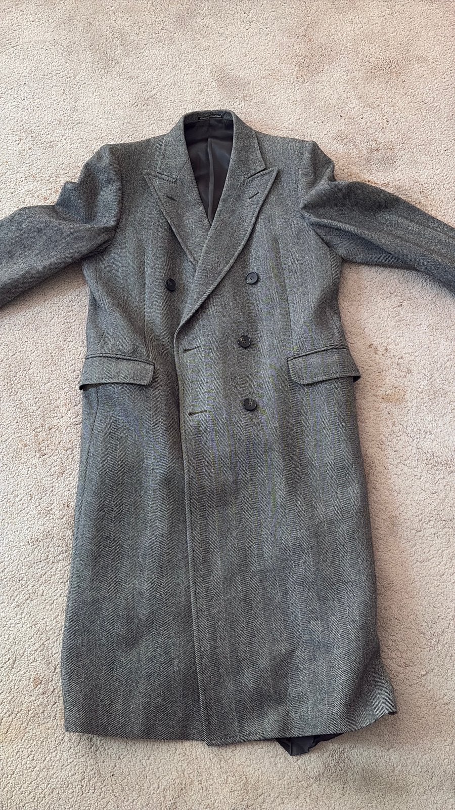 Mens overcoat, Kleding | Heren, Ophalen of Verzenden, Zo goed als nieuw, Maat 52/54 (L), Grijs