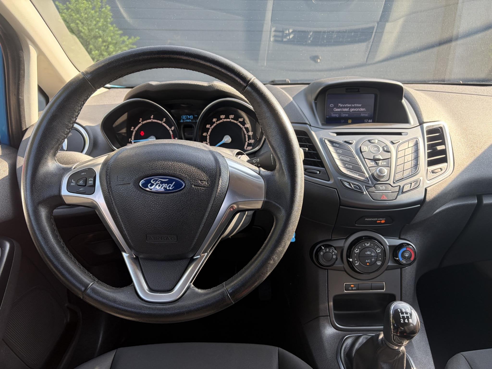 Ford Fiesta 1.0 Style 2e Eigenaar,Navi,Airco,5 Deurs,Pdc,N.A, Auto's, Ford, Stof, Euro 6, 525 kg, Blauw