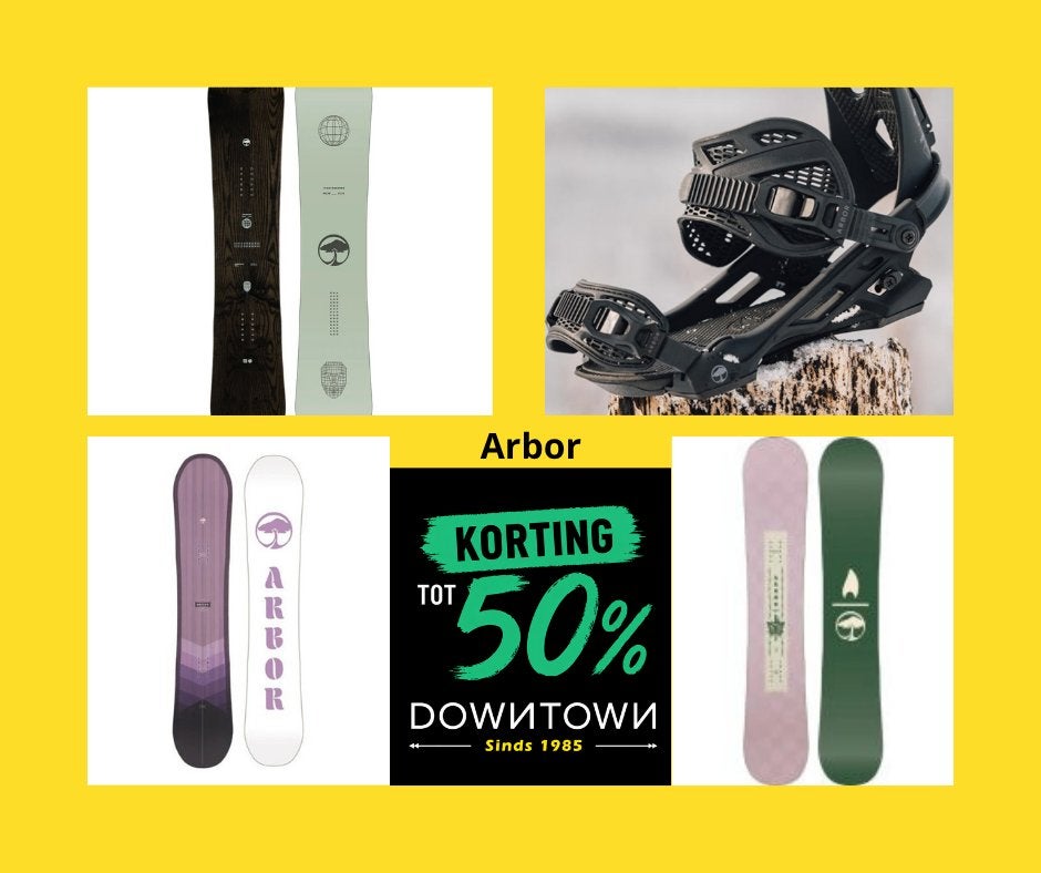 Arbor snowboard & bindingen bij DownTown, Sport en Fitness, Snowboarden, Ophalen of Verzenden, Nieuw, Bindingen