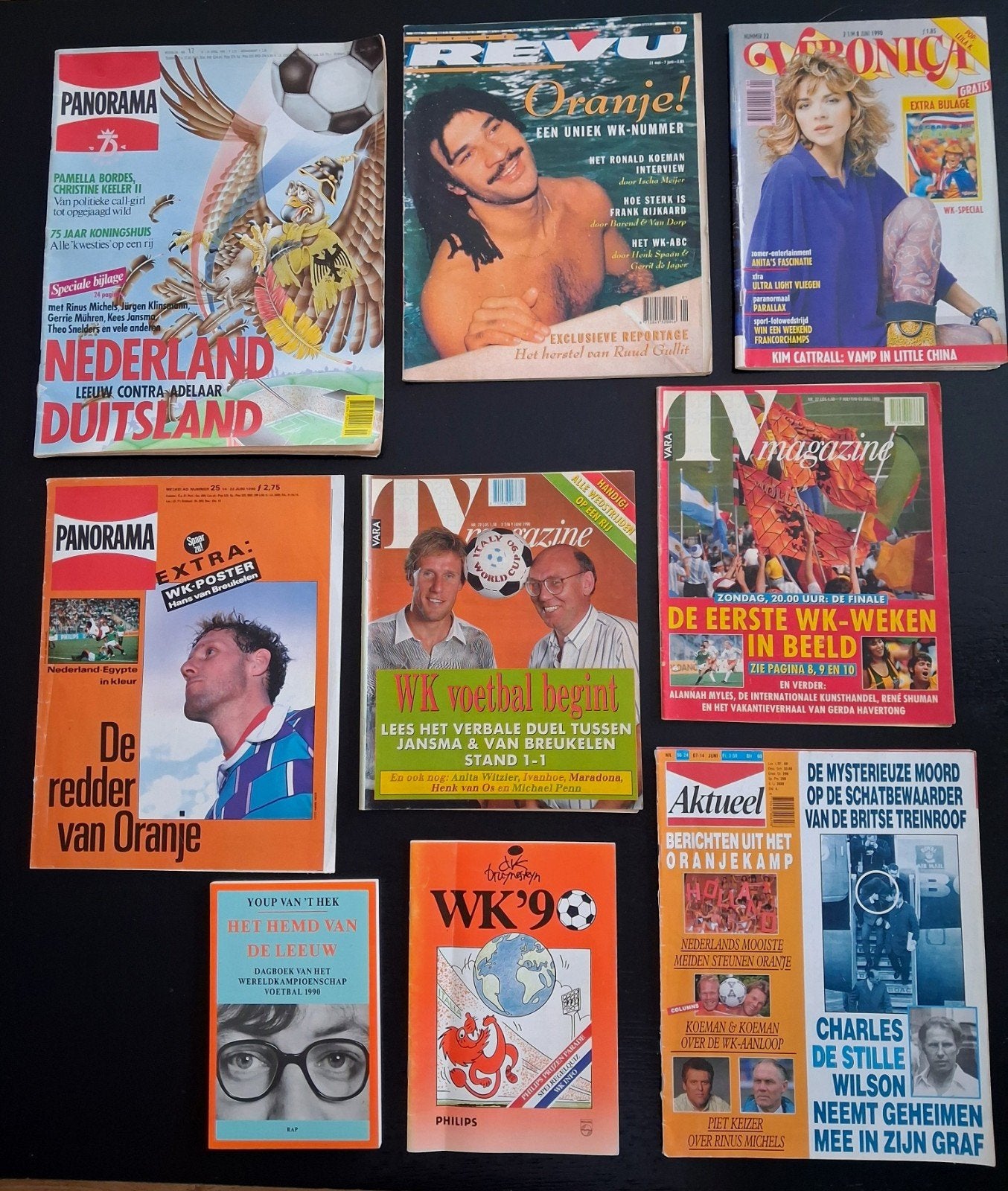 Aantal bladen, gidsen etc. WK 1990 Italië., Ophalen of Verzenden, Gebruikt, Buitenlandse clubs, Boek of Tijdschrift