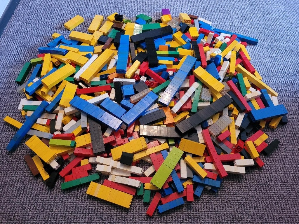 Partij O128=3215x Dikke Lego bouwstenen