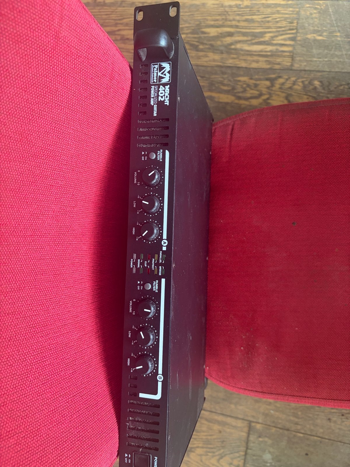 2x Gitaarversterker & Palmer Macht 402 Stereo Eindversterker, Muziek en Instrumenten, Ophalen of Verzenden, Gebruikt, Gitaar, 100 watt of meer