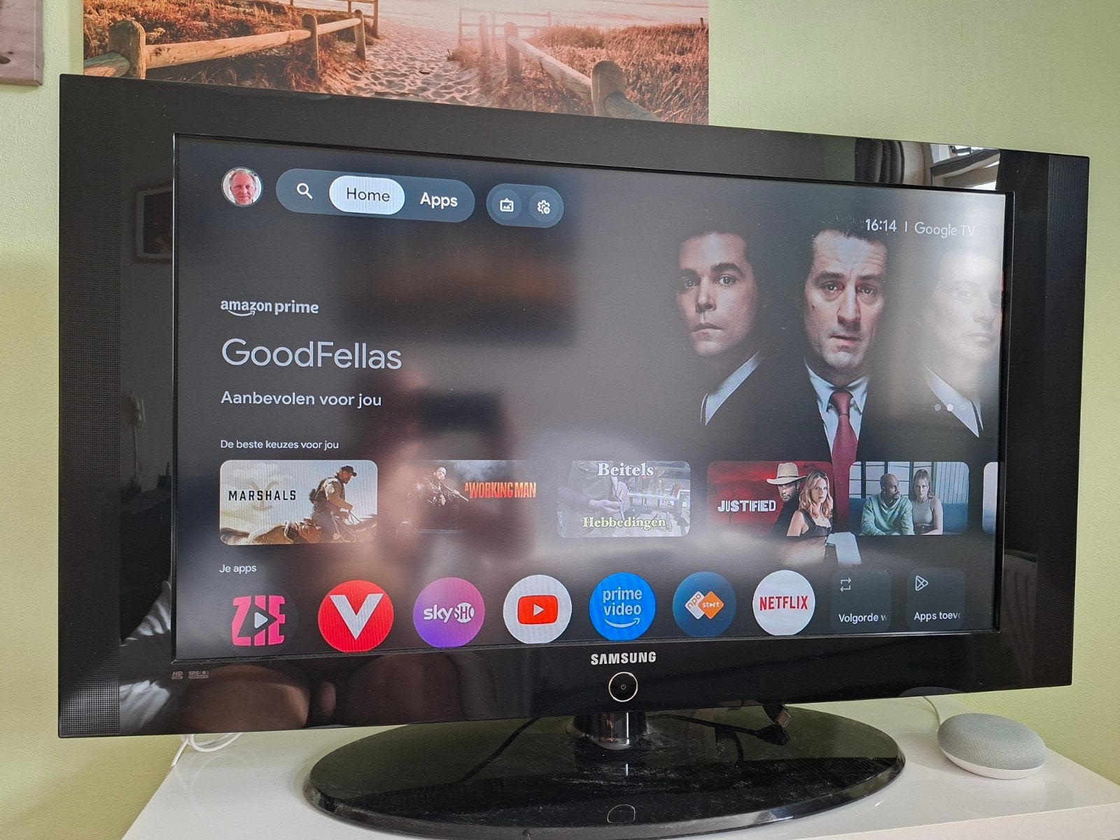 Samsung kleuren tv 37 inch (97 cm), Ophalen, Gebruikt, 50 Hz, 80 tot 100 cm