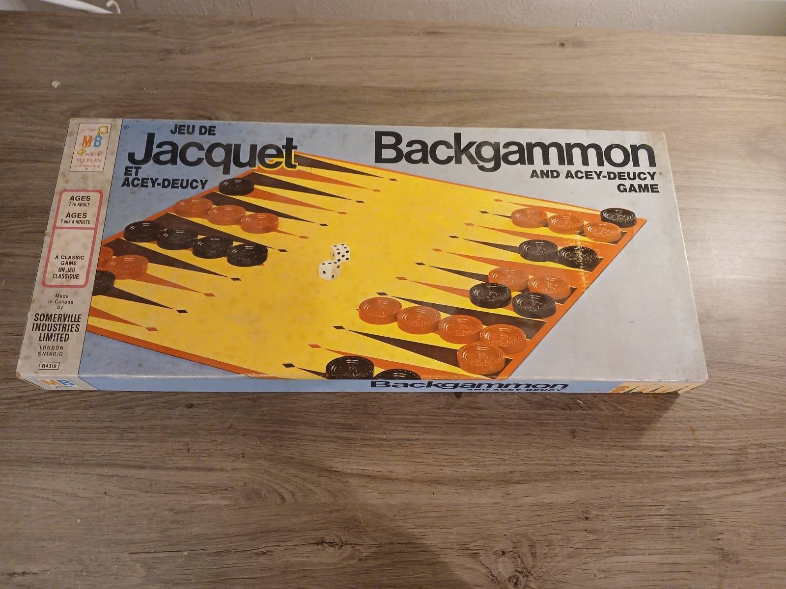 Vintage Backgammon, Ophalen of Verzenden, Gebruikt