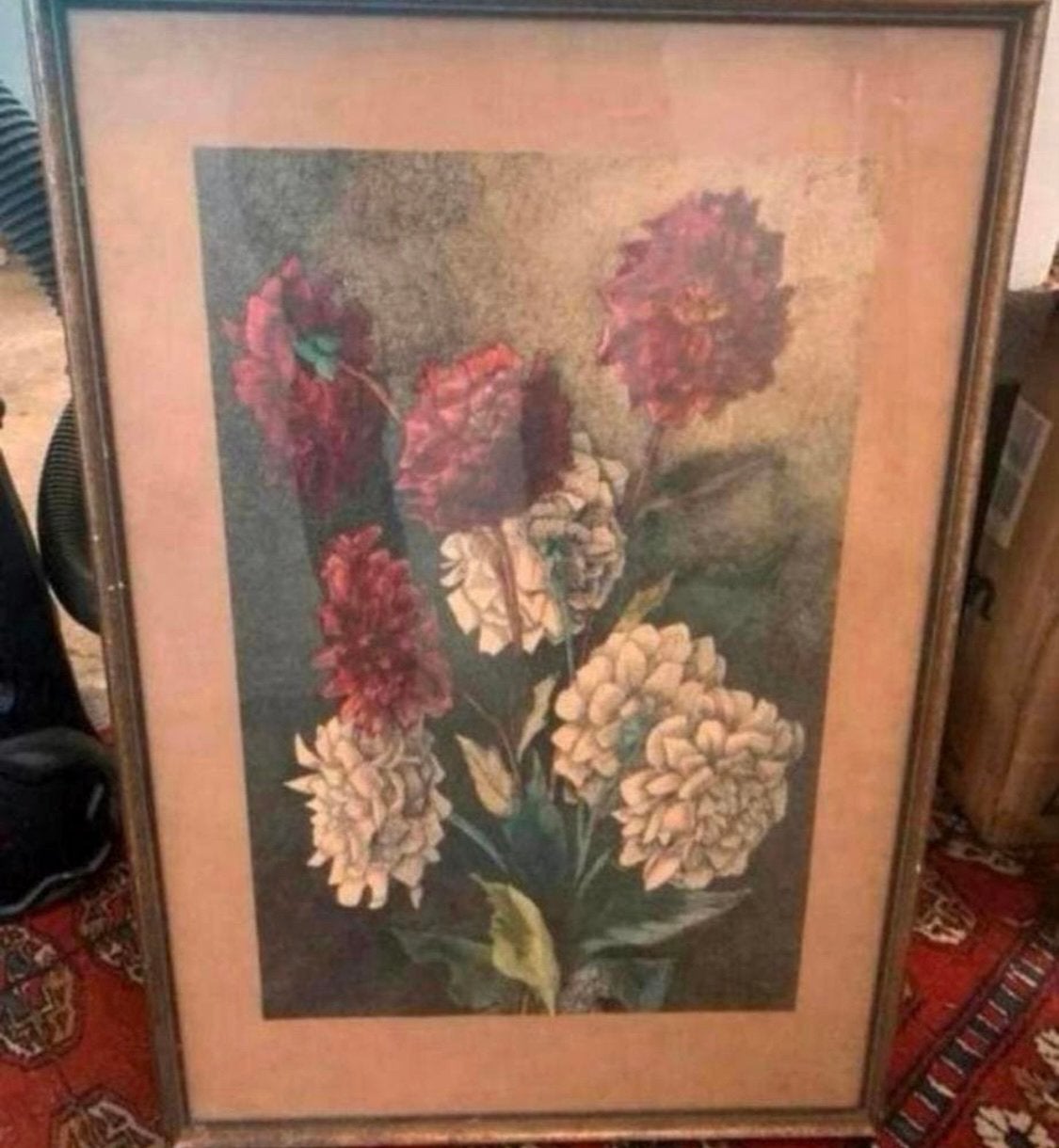 Schilderij aquarel schilder ? leuke voorstelling bloemen, Verzenden