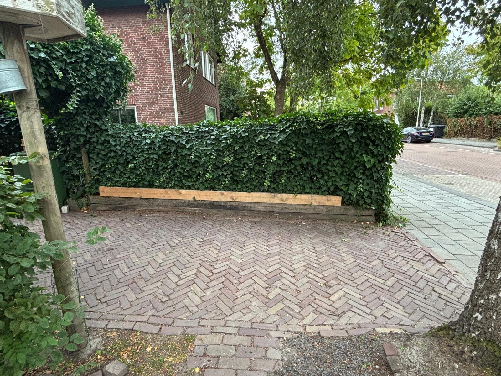 2 gebruikte bielzen van 200x150x5000 mm, Tuin en Terras, Bielzen en Borders, Gebruikt, Biels, 200 cm of meer, Ophalen of Verzenden