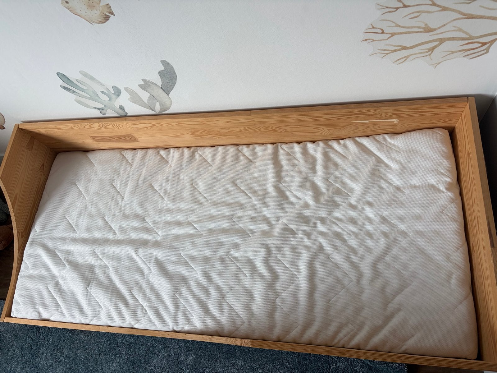 Peuterbed 70x160 met matras, Ophalen, Gebruikt, 190 cm of minder, Hout
