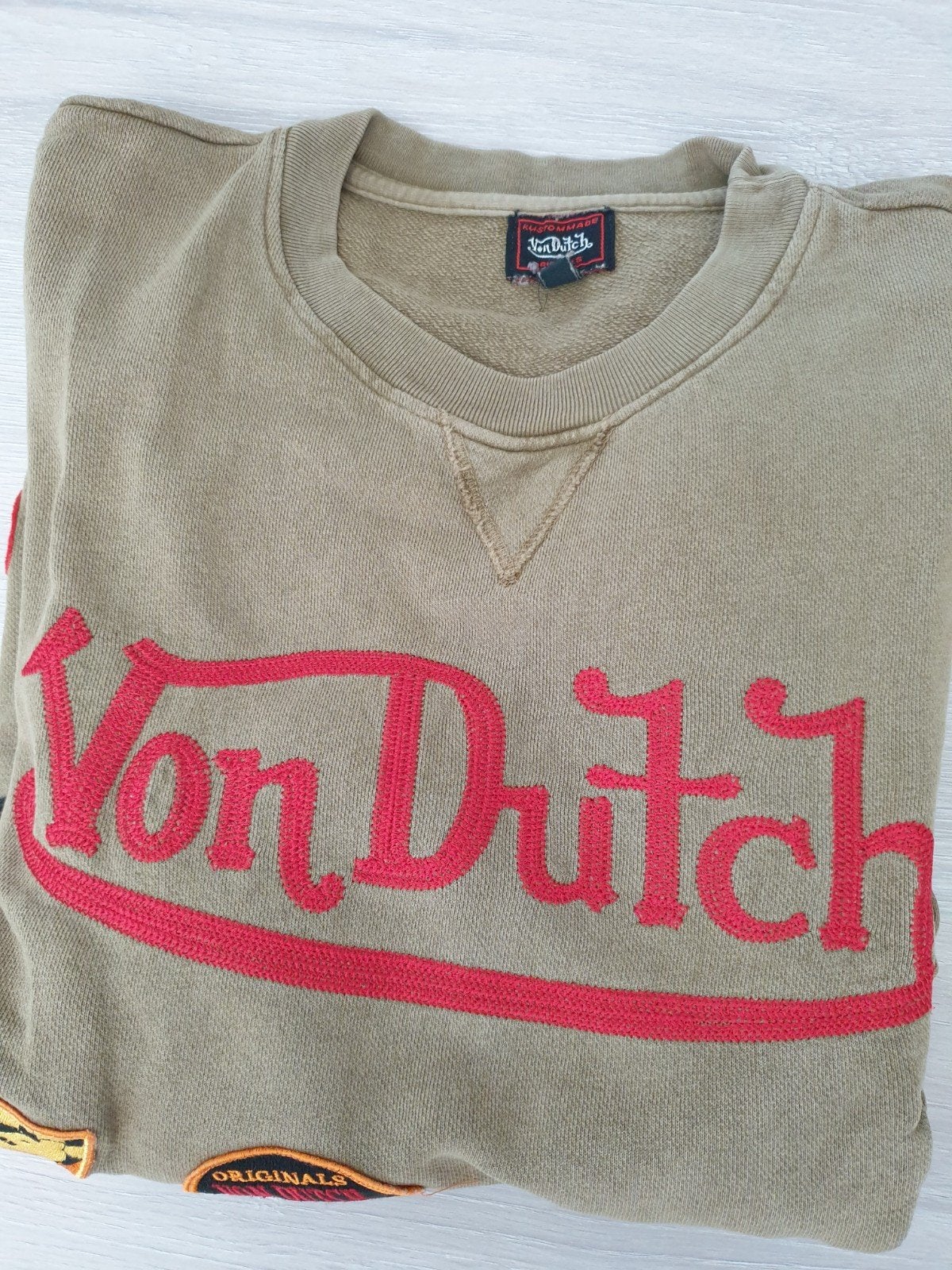Von Dutch sweater maat S ZGAN €45, Maat 48/50 (M), Beige, Ophalen of Verzenden, Zo goed als nieuw