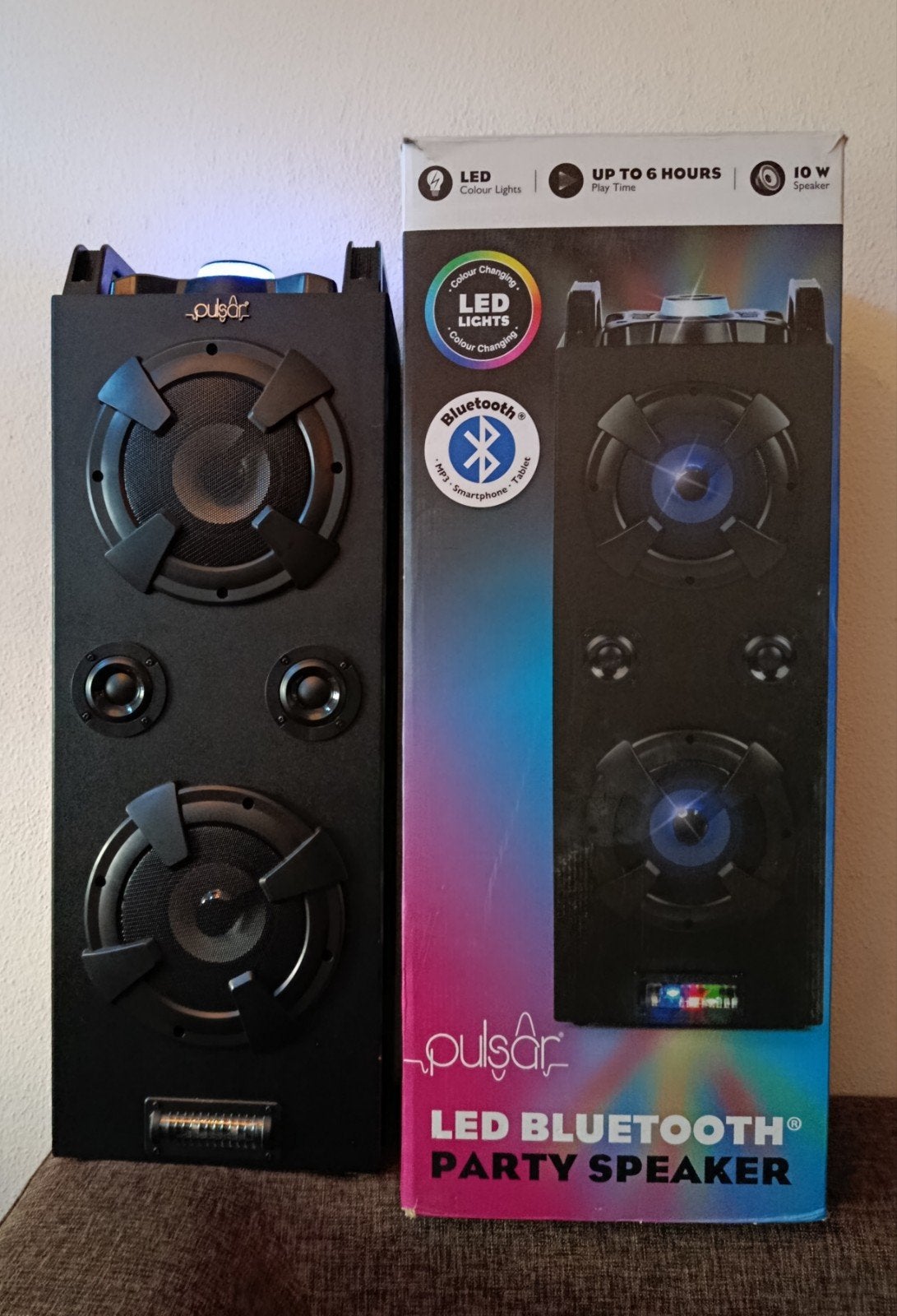 Grote Pulsar LED Bluetooth Party speaker Nieuw staat, Overige typen, Zo goed als nieuw, Minder dan 60 watt, Ophalen