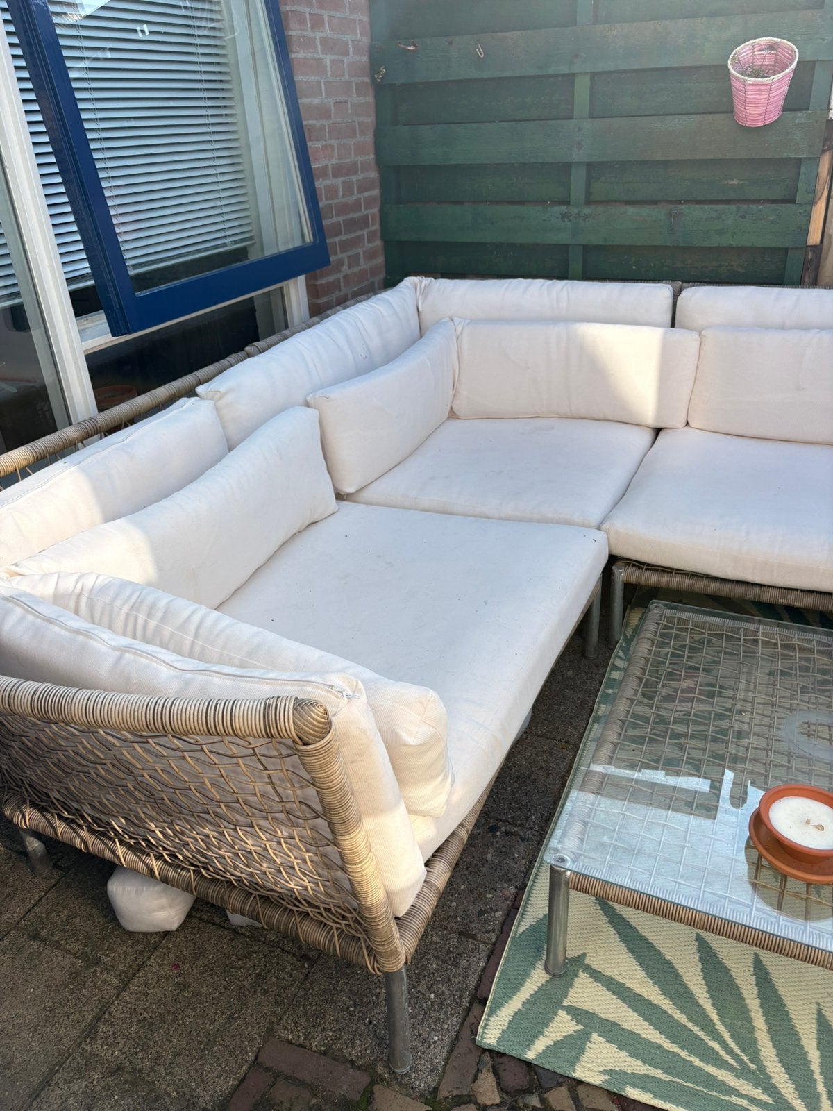 Loungebank voor buiten, Gebruikt, Bank, Aluminium, Ophalen of Verzenden