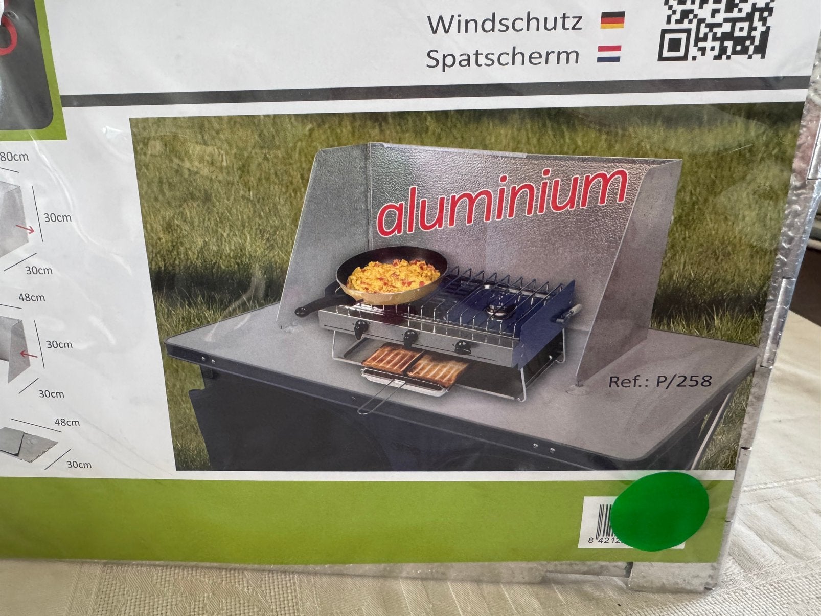 Windscherm voor kooktoestel op camping of boot, Ophalen, Nieuw