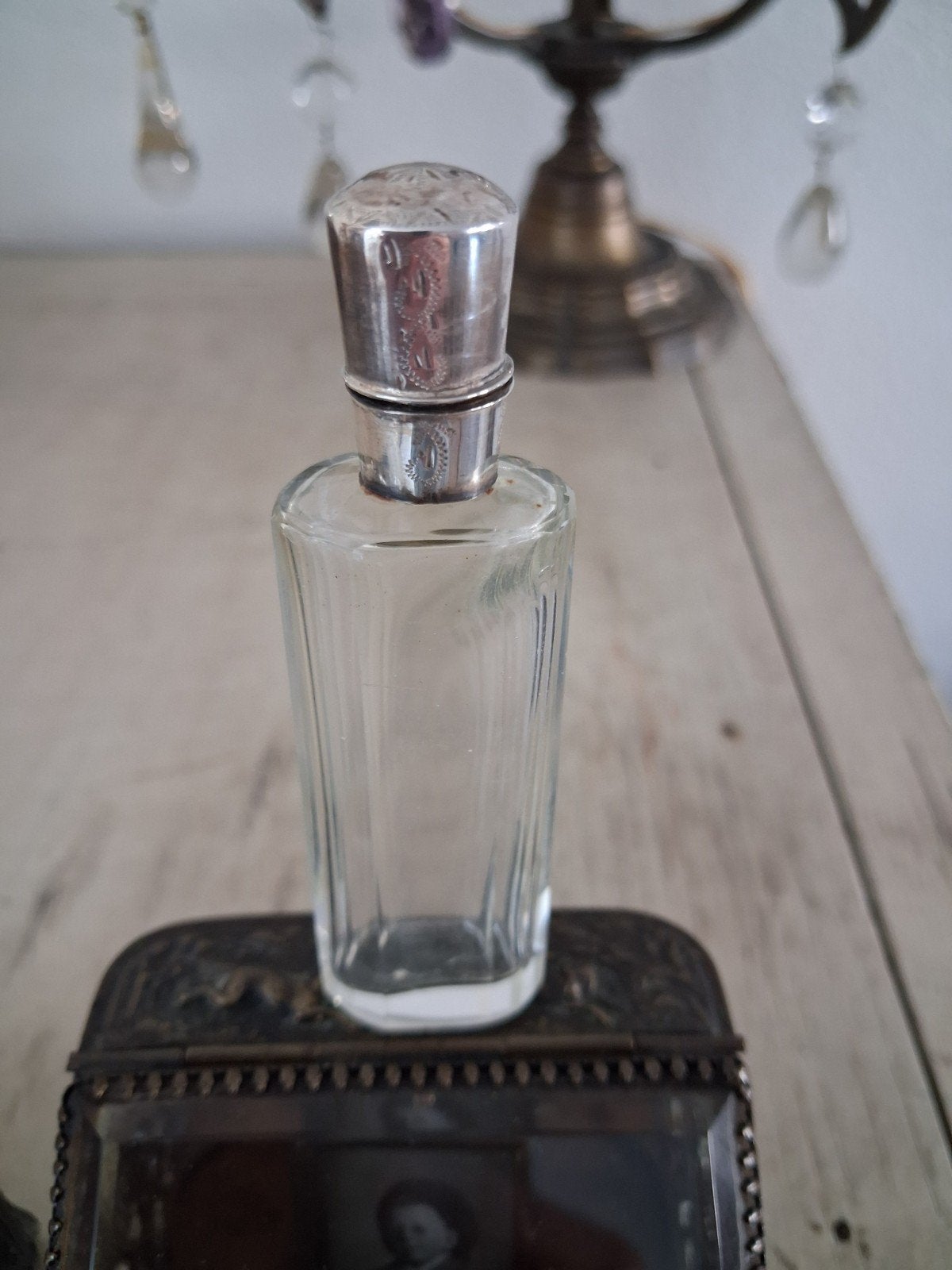 ANTIEK   ...  GEMERKT ZILVEREN  .....  PARFUMFLESJE, Antiek en Kunst, Ophalen of Verzenden, Zilver