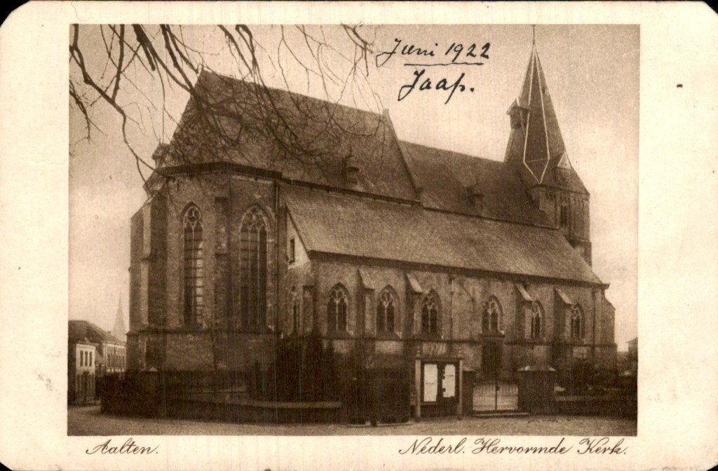 Aalten - Nederl. Hervormde Kerk - Zijaanzicht, Ophalen of Verzenden, 1920 tot 1940, Gelopen, Gelderland