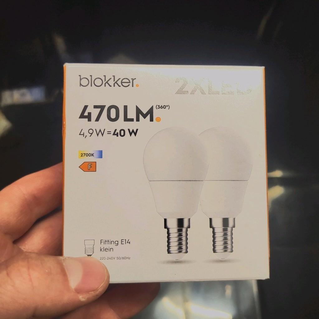 Blokker LED Lampen E14 - 2 stuks, 470LM, 2700K, Ophalen of Verzenden, Nieuw, Overige stijlen, Kop(pen) en/of Schotel(s)
