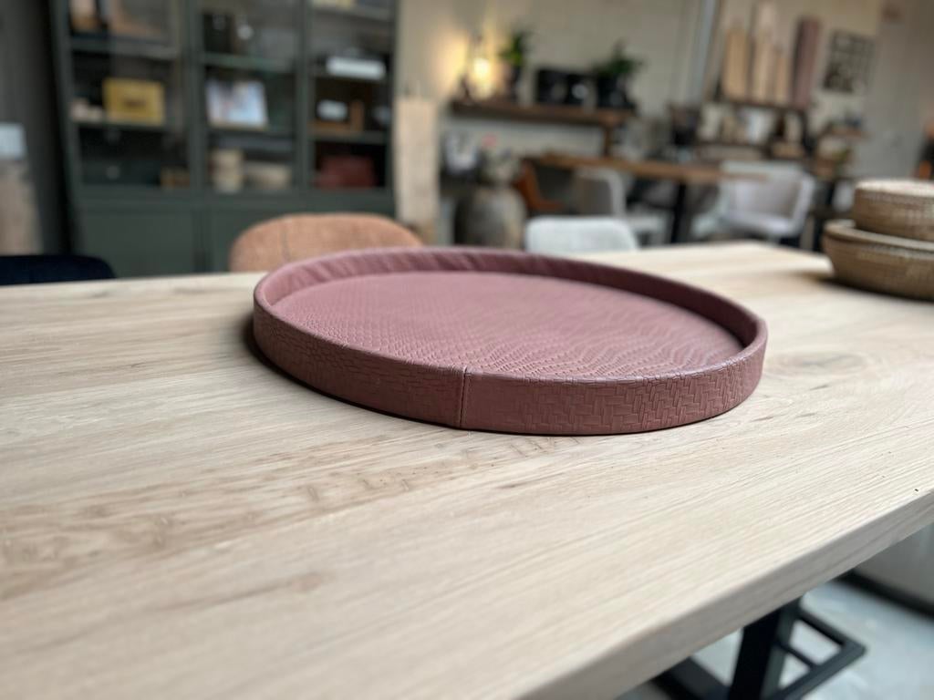Rond dienblad 70 oudroze, Huis en Inrichting, Verzenden, Nieuw, Rond, Overige materialen
