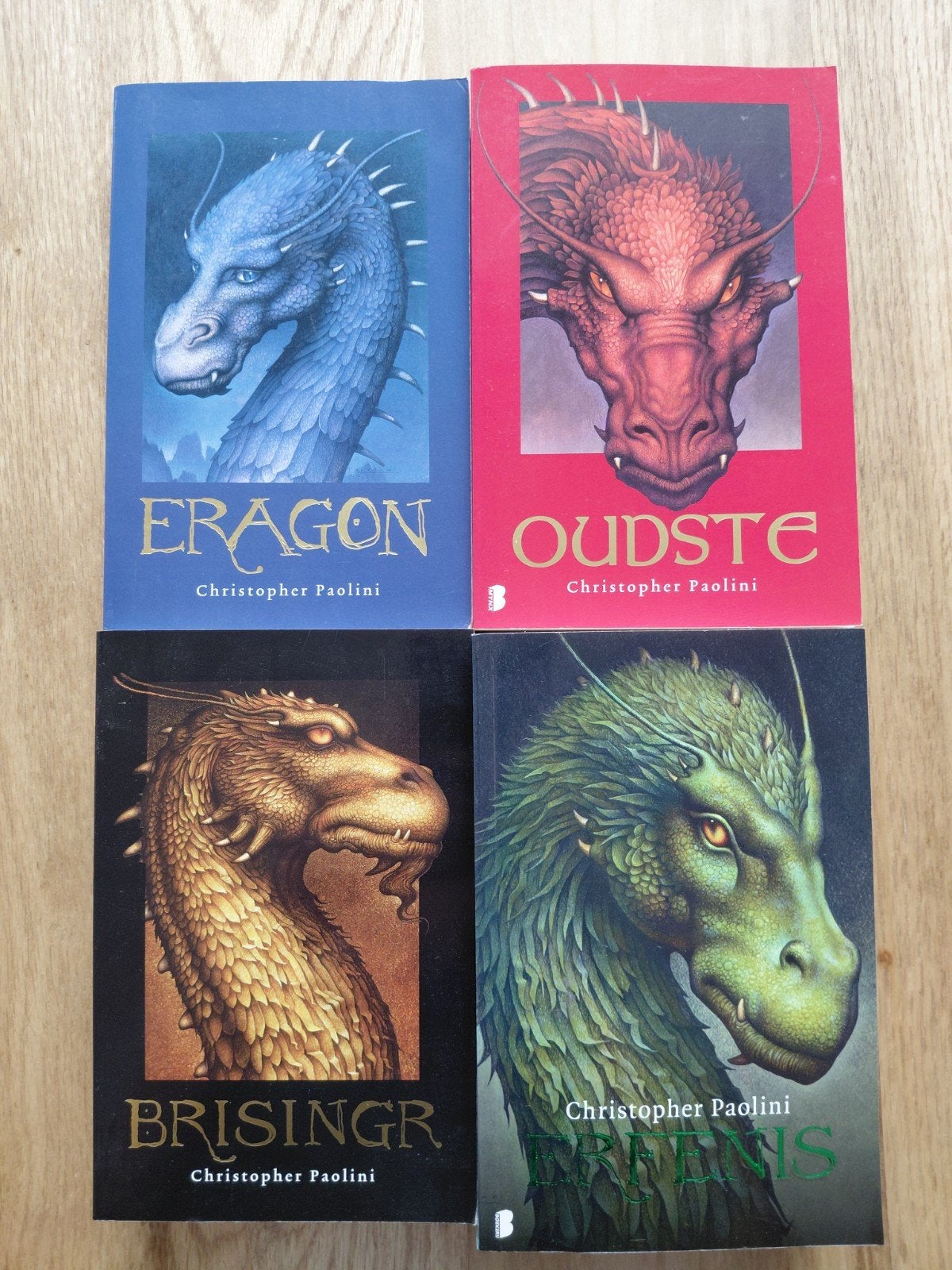Eragon boekenreeks - Christopher Paolini (4 delen), Boeken, Fantasy, Ophalen of Verzenden, Zo goed als nieuw, Christopher Paolini