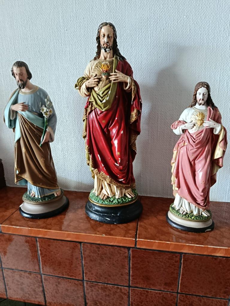 Set van 3 Heilige Beelden: Jozef en Jezus (Heilig Hart), Ophalen