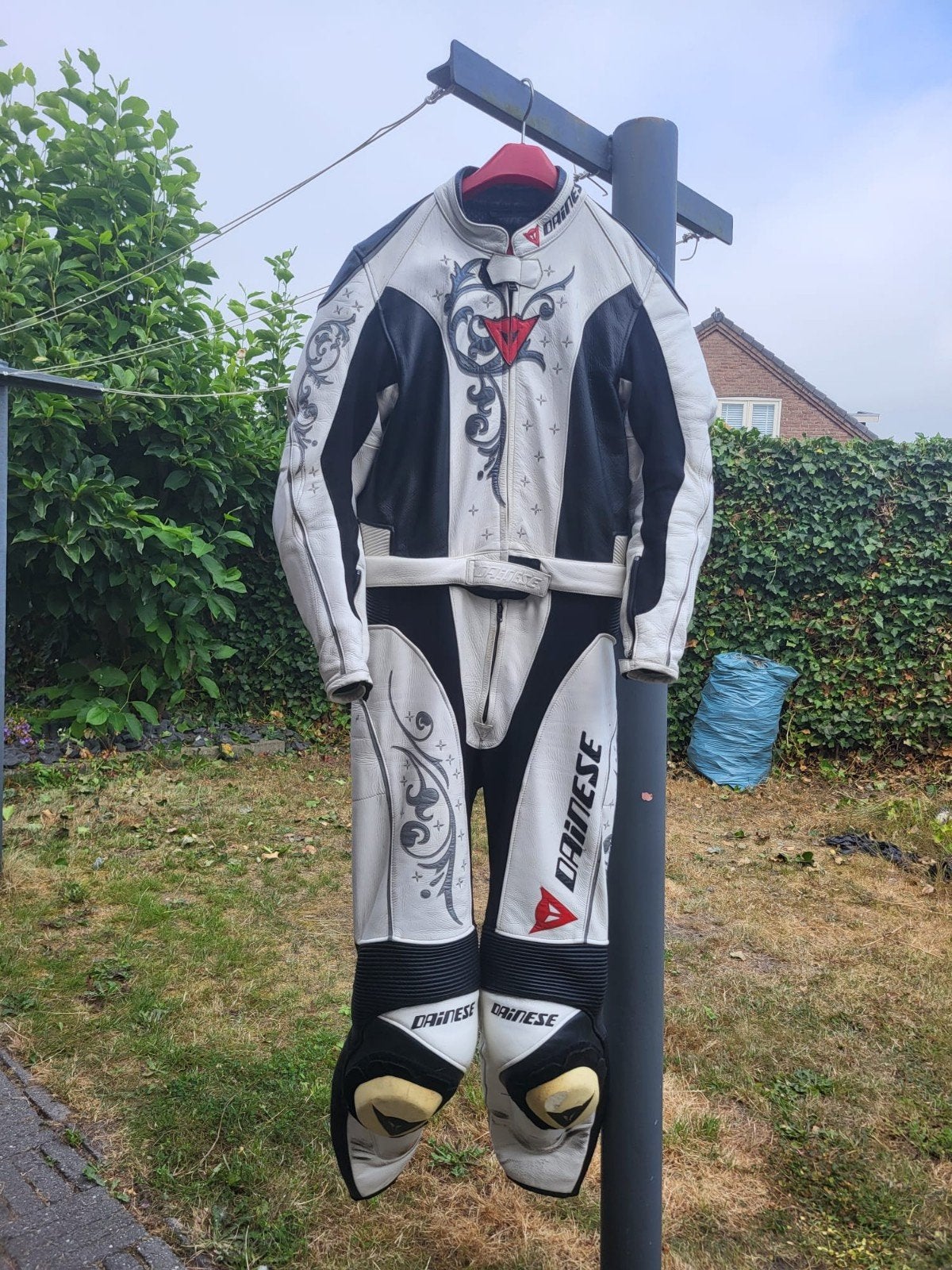 Dainese leren dames combipak - Zwart/Wit met sierlijke detai, Dainese, Combipak, Ophalen of Verzenden, Dames