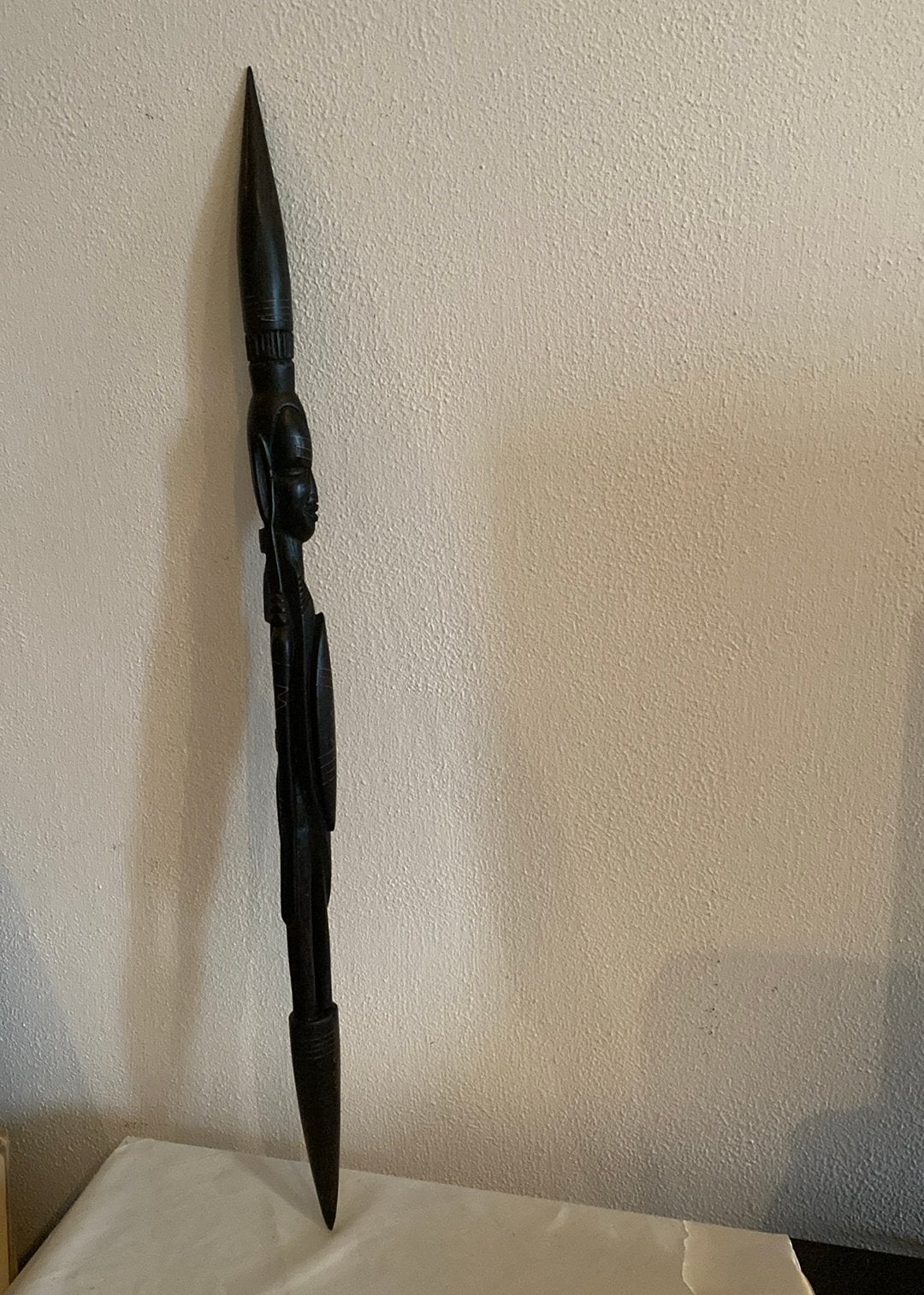Tribale Afrikaanse ceremoniële staf 72 cm - Makonde of Luba, Ophalen of Verzenden