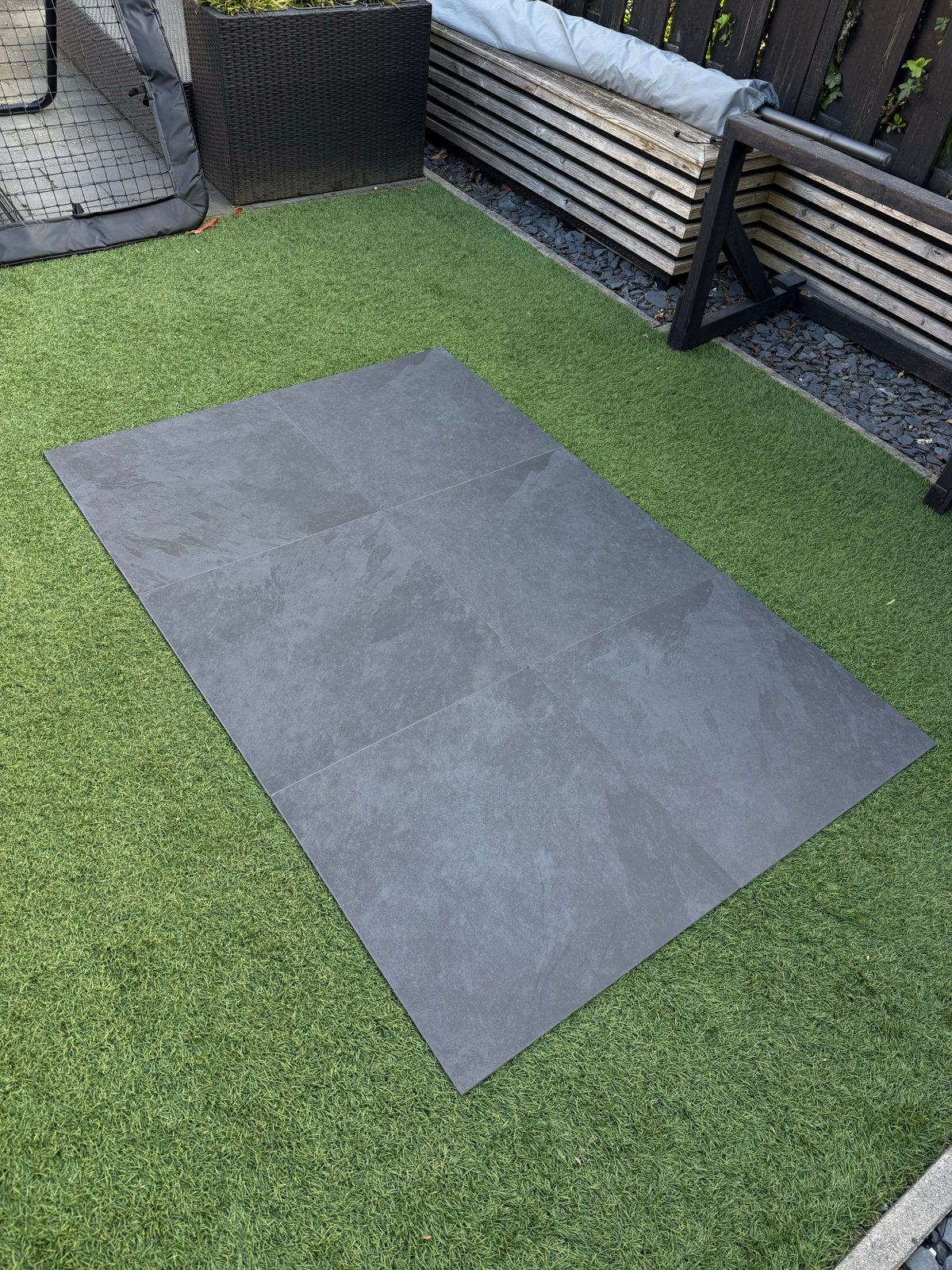 Keramische Vloertegels 60x60 - Grijs 6x (1,8m2), Ophalen, 60 cm of meer, Zo goed als nieuw, Minder dan 5 m²