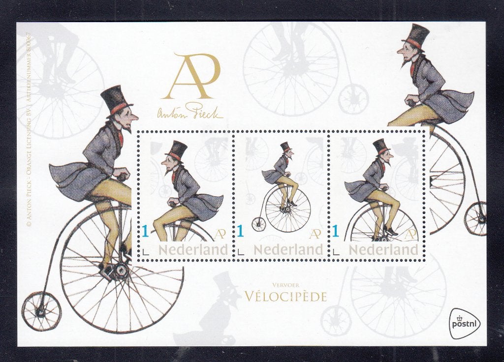 persoonlijke Anton Pieck: velocipede, fiets, Ophalen of Verzenden, Na 1940, Postfris