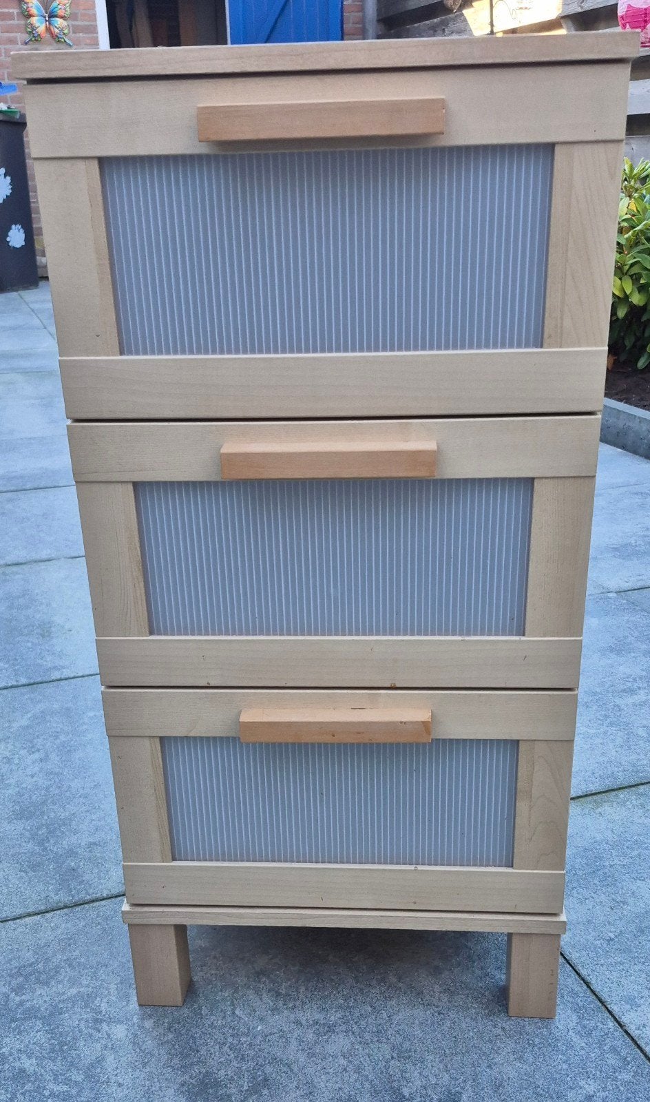 Houten Ikea  ladekast met 3 laden, Ophalen, Minder dan 50 cm, 100 tot 150 cm, Zo goed als nieuw