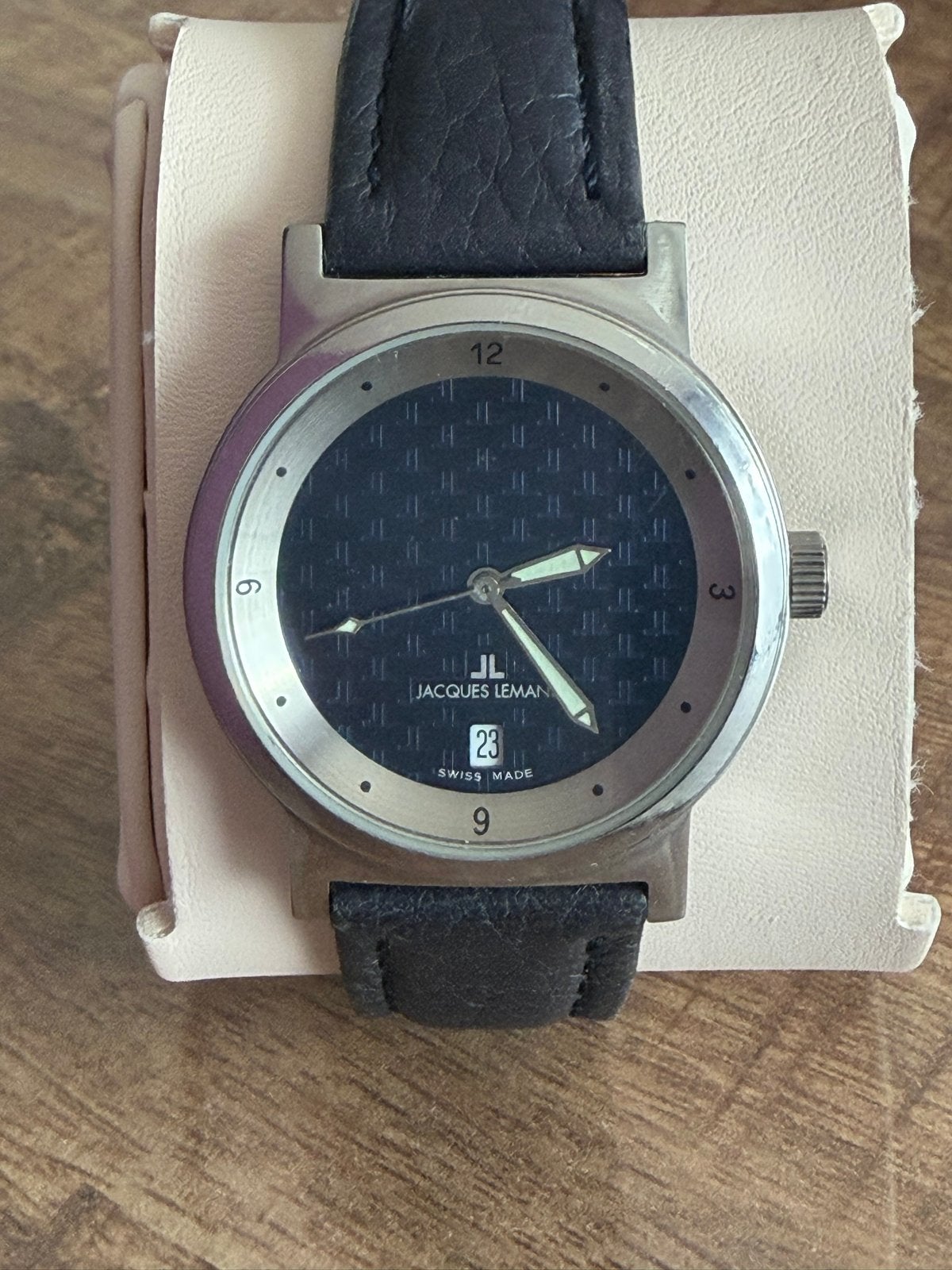 Automatisch horloge Jacques Lemans - Perfecte staat, Leer, Staal, Polshorloge, Zo goed als nieuw