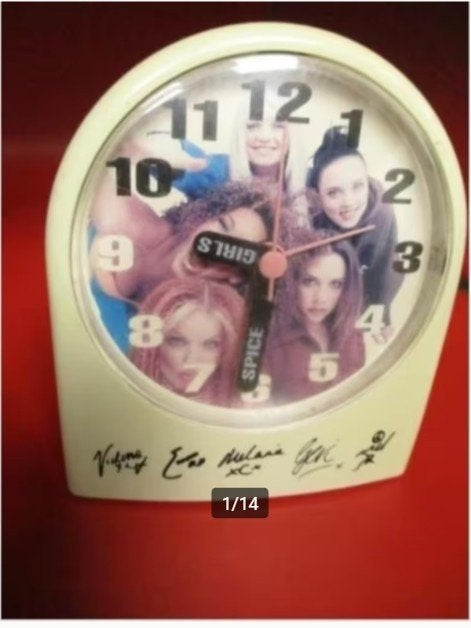 1997 SPICE GIRLS WEKKERTJE met Handtekeningen, Verzamelen, Verzenden, Gebruikt, Gebruiksvoorwerp