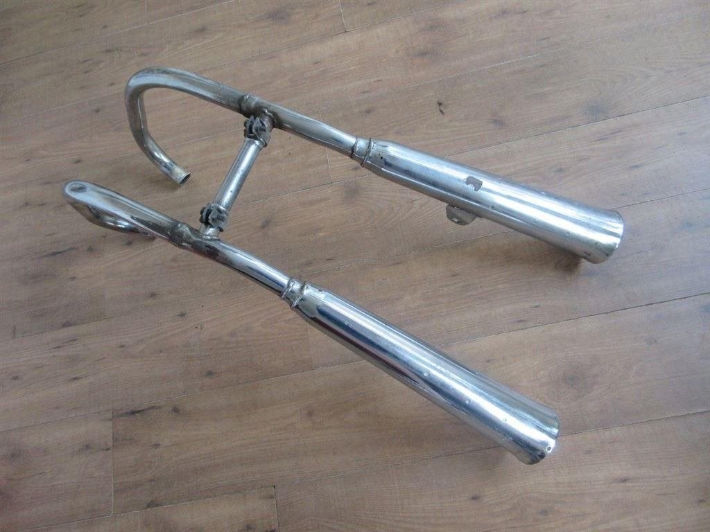 Kawasaki LTD305 uitlaat compleet KZ305 uitlaten LTD Z305 CSR, Motoren, Ophalen, Gebruikt