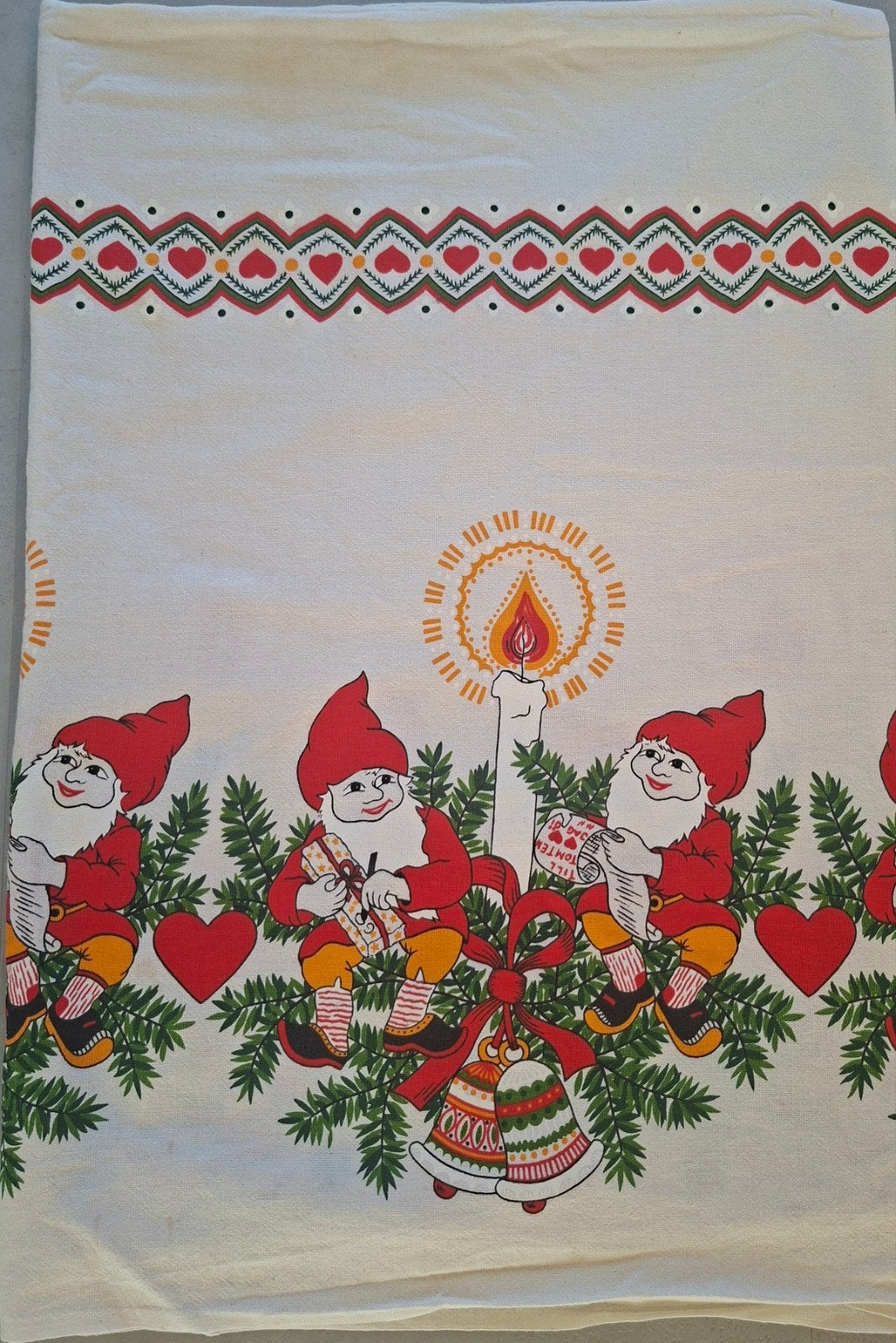 Vintage Kerst Tafelkleed Scandinavisch, Ophalen of Verzenden, Zo goed als nieuw
