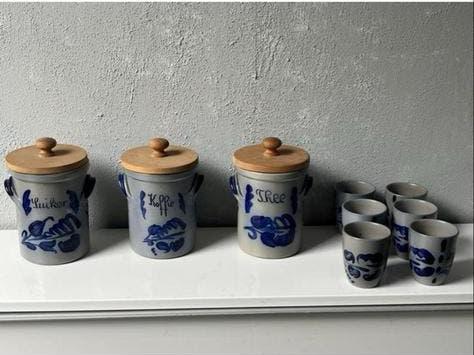 9 items - vintage Keuls aardewerk  Campina Melkunie, Ophalen