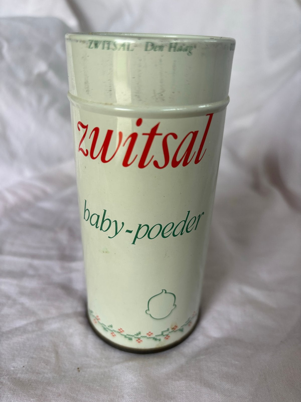 Vintage Zwitsal baby-poeder bus - zeldzaam verzamelobject, Ophalen of Verzenden