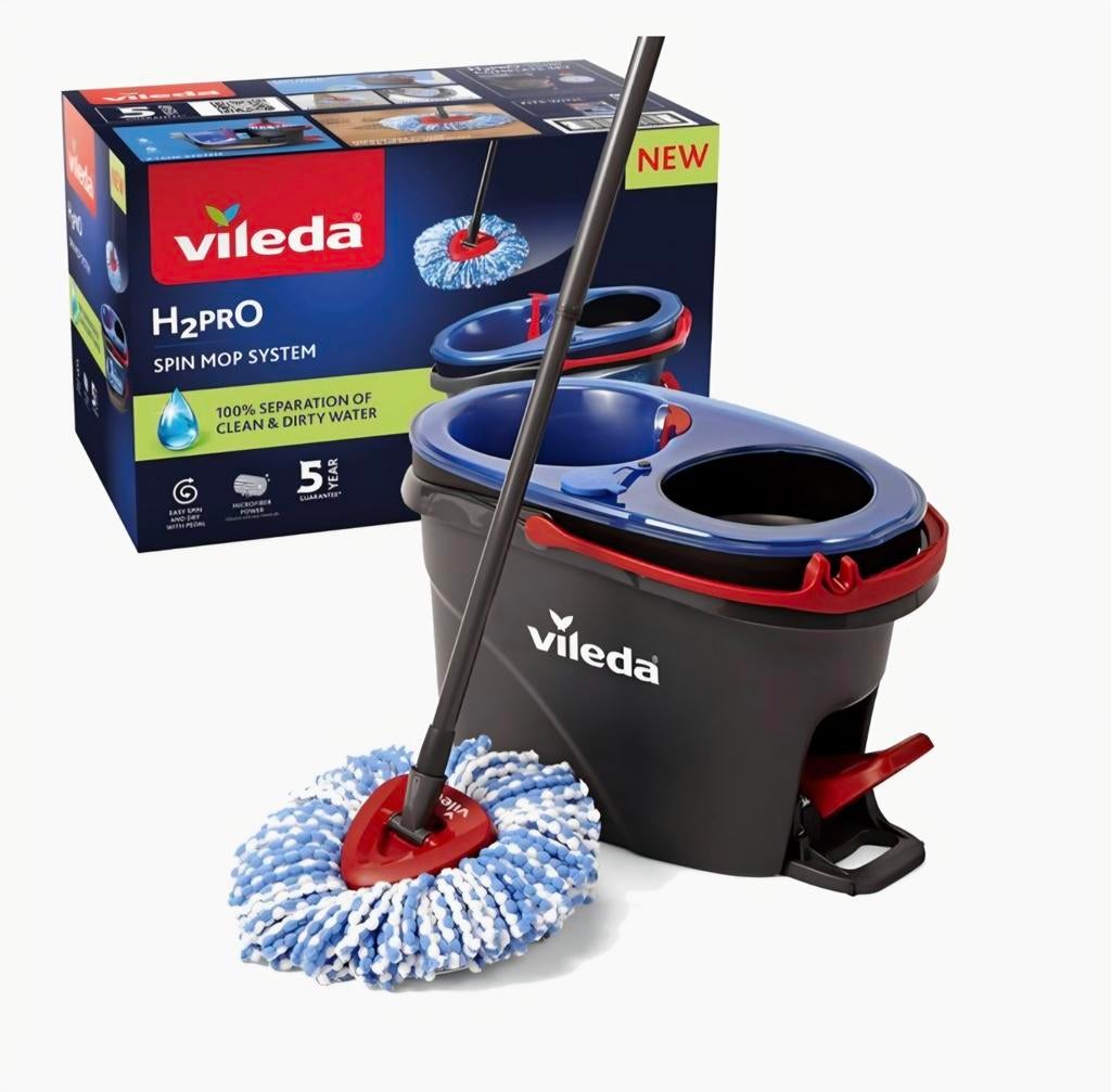 Spin Mop Systeem - Schoon en Vuil Water Geschei, Ophalen, Dweilemmer, -bak, of -wagen