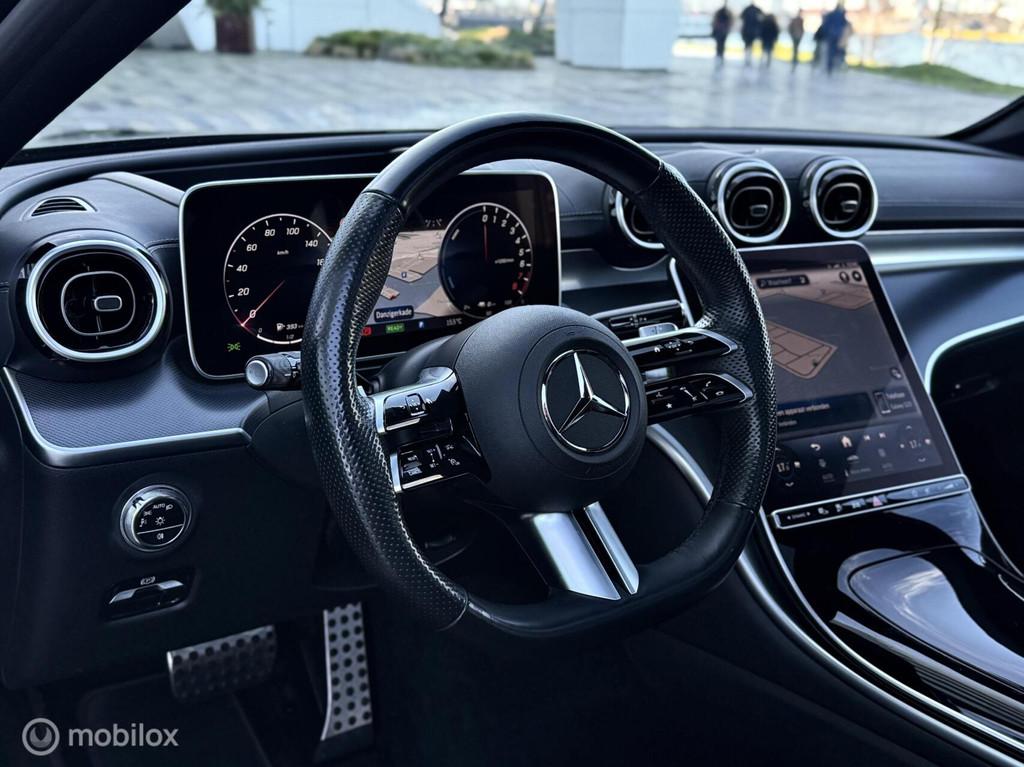 Mercedes C-klasse Estate 300 e AMG Line |Pano |HUD |Sfeer, Automaat, Achterwielaandrijving, Gebruikt, Zwart