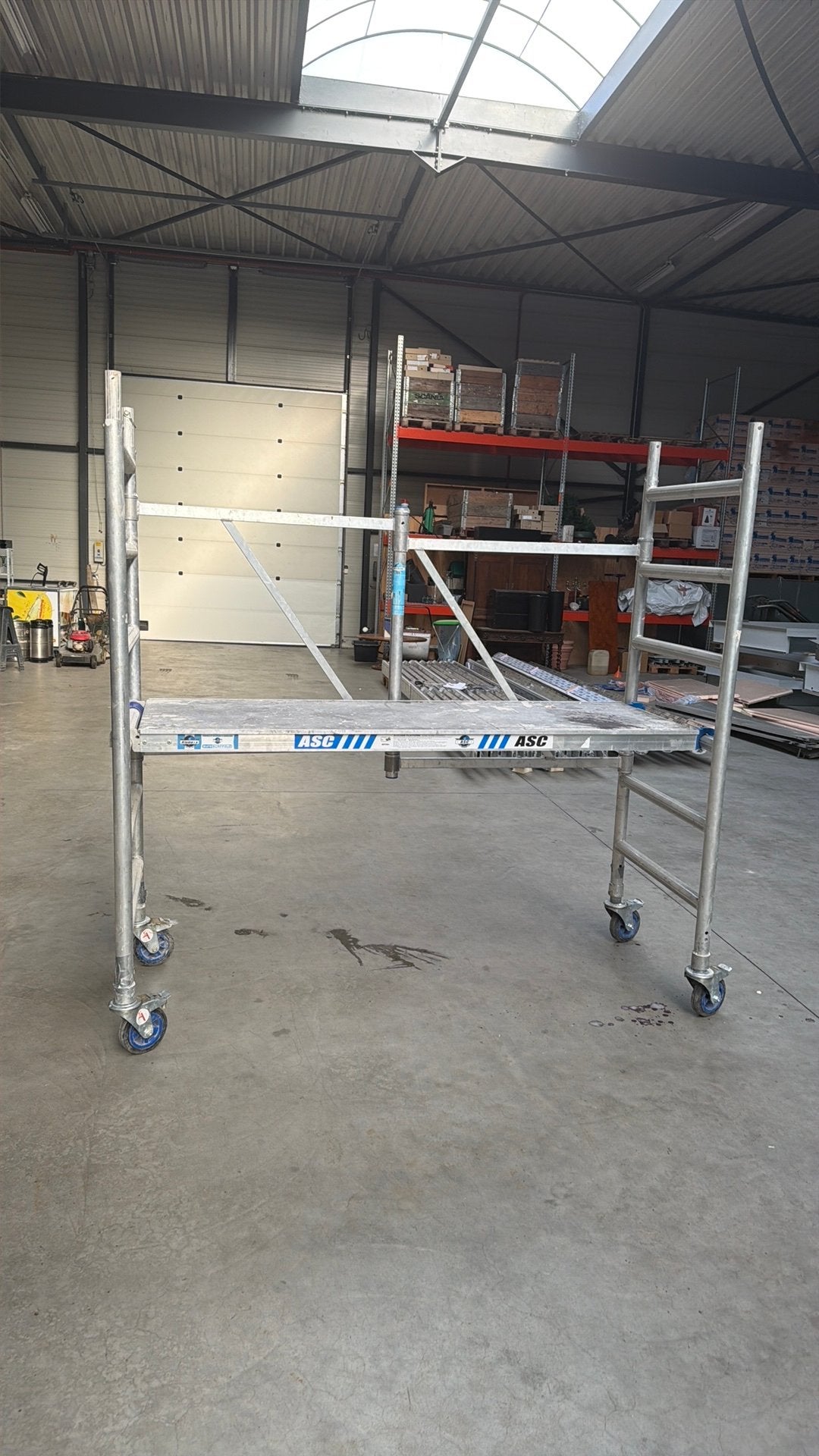 Aluminium rolstelling, Doe-het-zelf en Verbouw, Ophalen, Gebruikt, Rolsteiger of Kamersteiger, Minder dan 2 meter