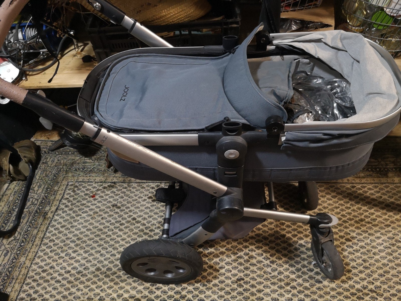 Joolz Day Combiwagen met reiswieg en accessoires, Ophalen, Gebruikt, Combiwagen, Verstelbare duwstang