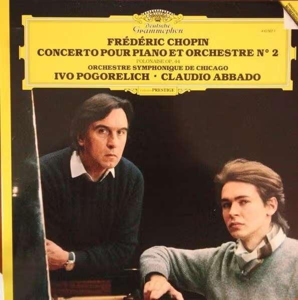 LP Ivo Pogorelich · Claudio Abbado 410 507-1 Vinyl Chopin, Kamermuziek, Ophalen of Verzenden, Zo goed als nieuw, Romantiek