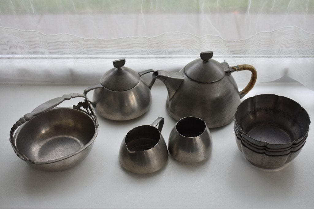 Gerotin tin schalen servies Georg Nilsson Chris van der Hoef, Ophalen of Verzenden