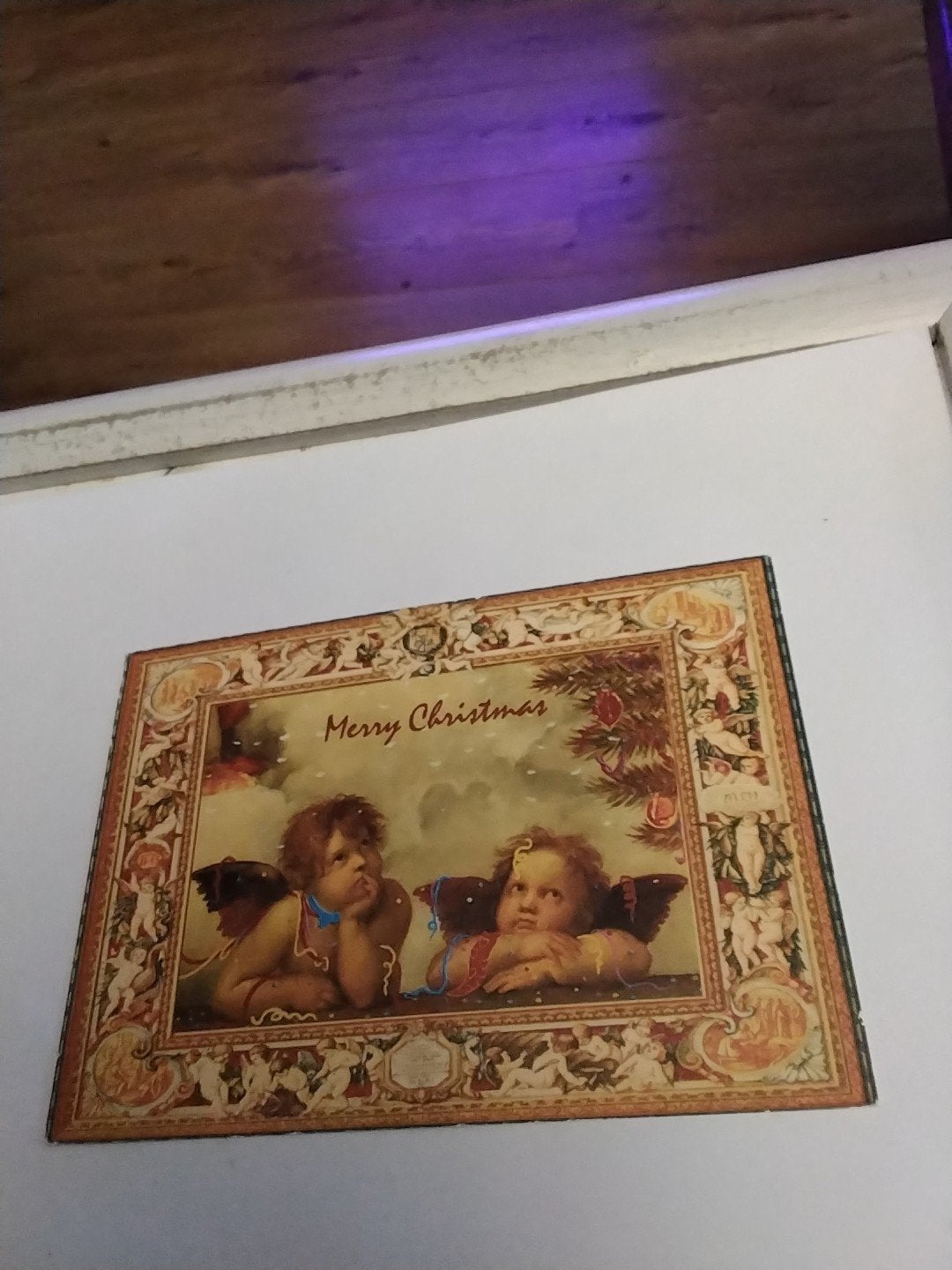 Vintage Kerstkaart met Engeltjes - DJANGO 1994, Ophalen of Verzenden, 1980 tot heden, Ongelopen