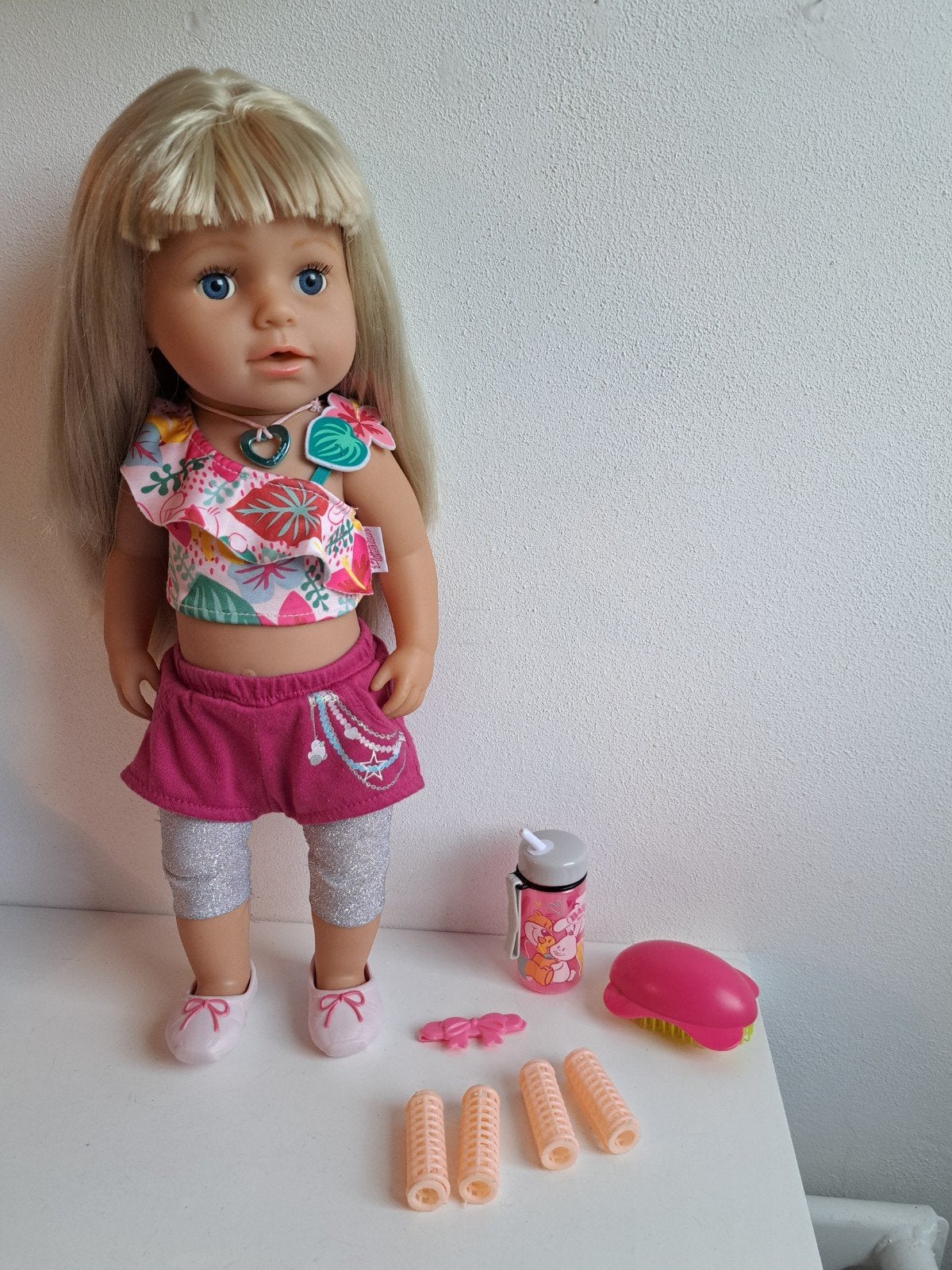 Baby born zusje soft touch met spullen 43 cm, Kinderen en Baby's, Speelgoed | Poppen, Ophalen of Verzenden, Gebruikt, Babypop
